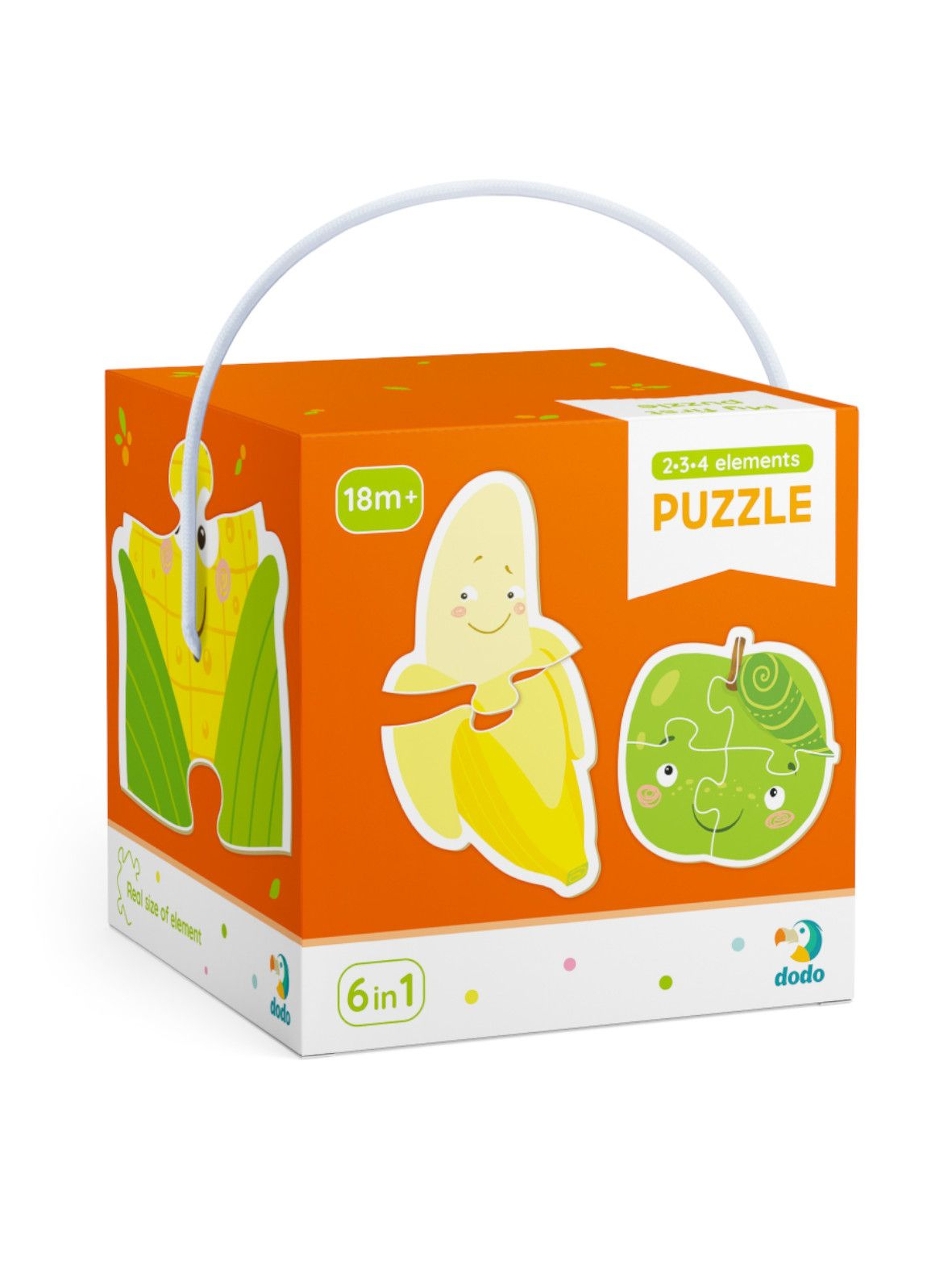 Puzzle 2-3-4 Elementy Owoce i warzywa