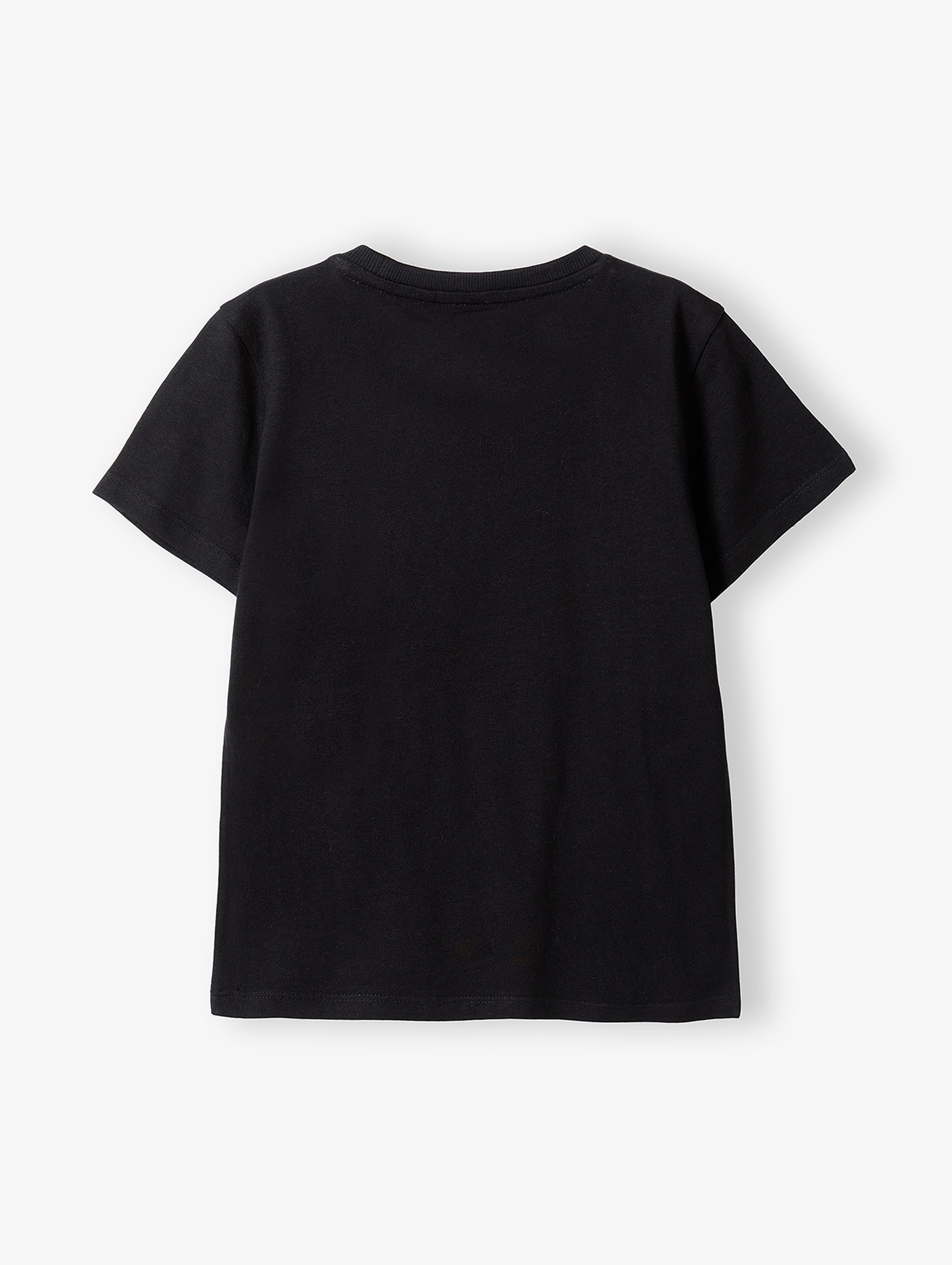 Czarny t-shirt dla chłopca bawełniany z pieskiem