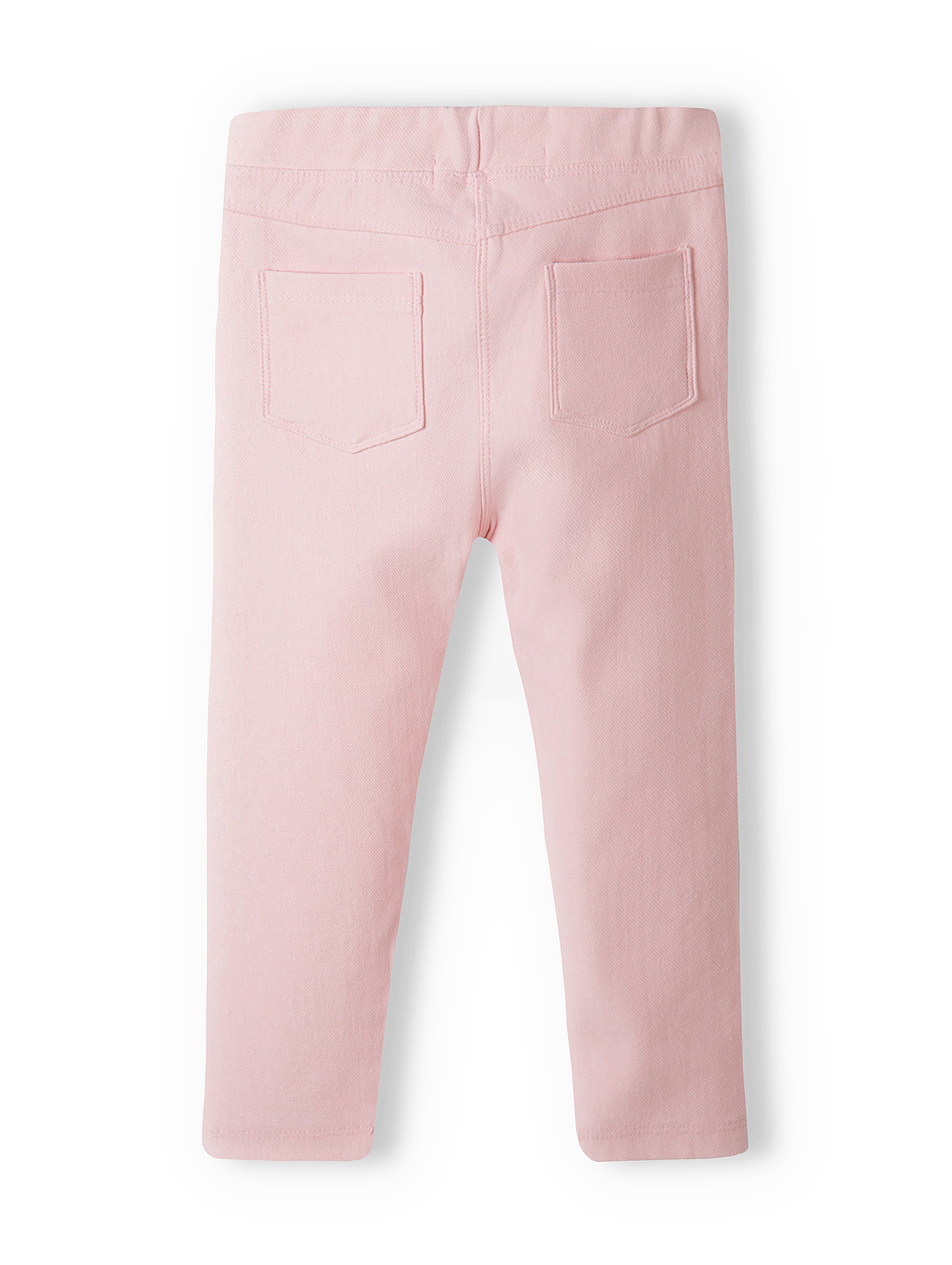 Różowe spodnie typu jegginsy niemowlęce