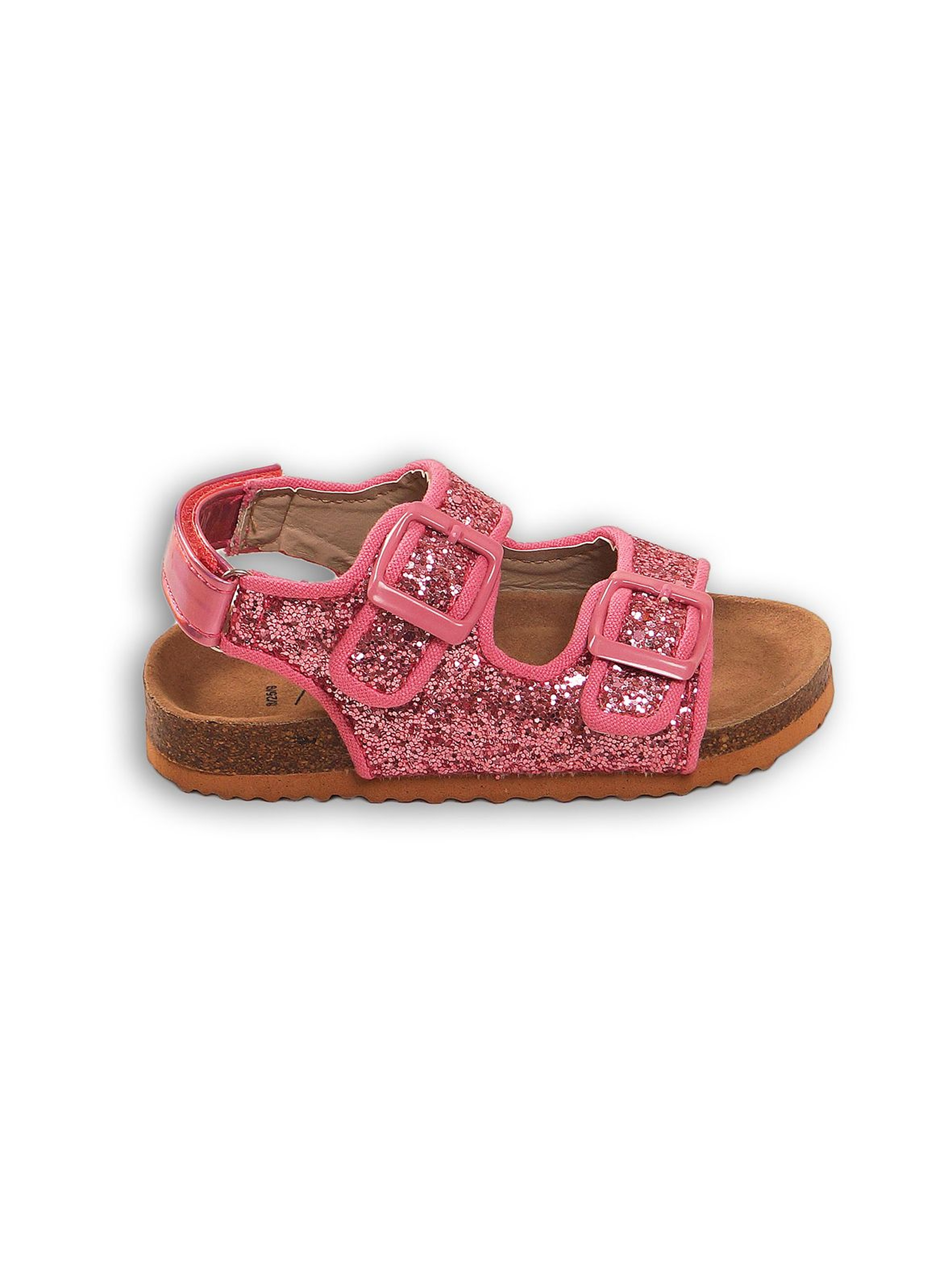 Sandały dla dziewczynki- różowe brokatowe