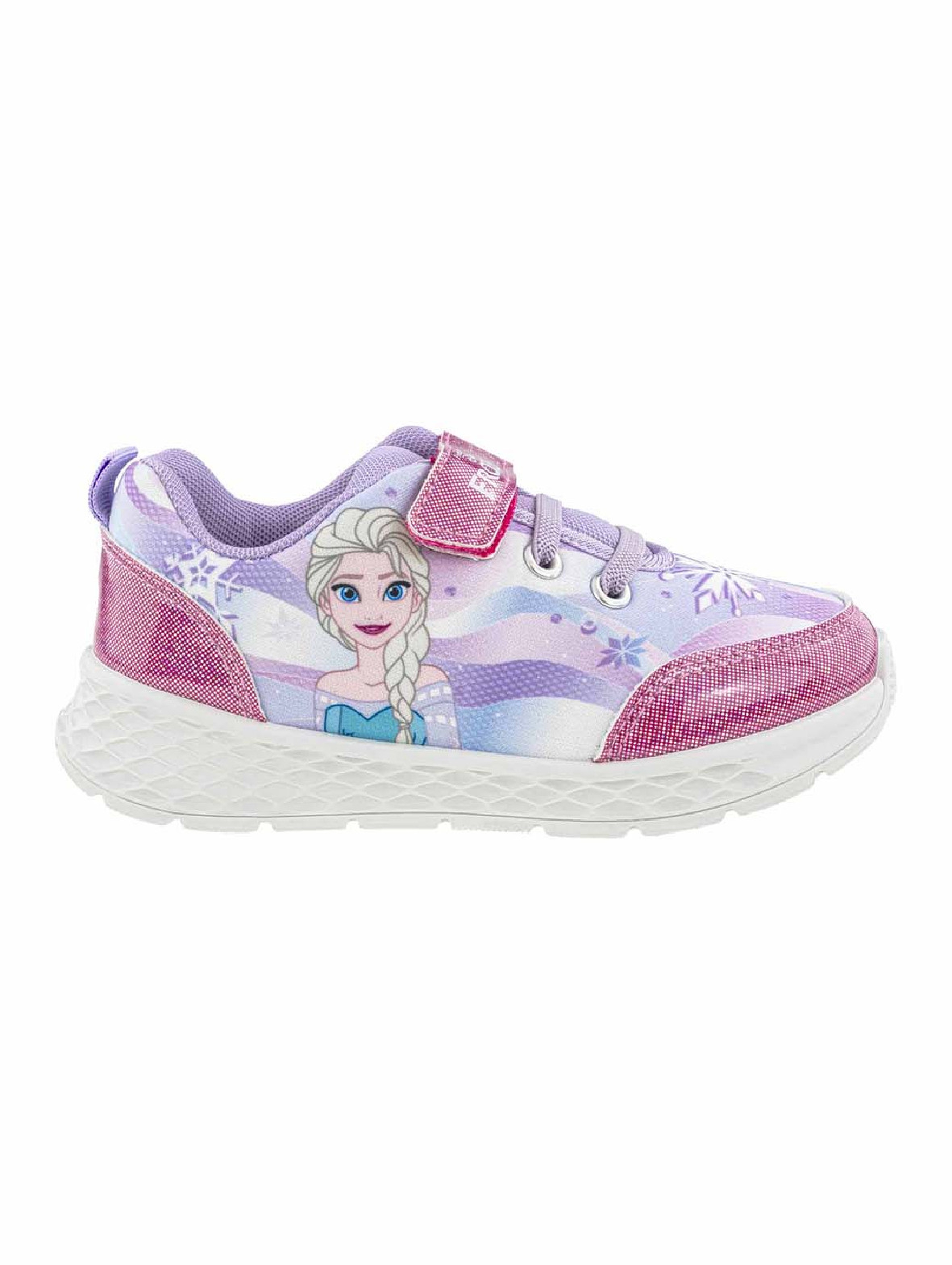 Buty sportowe na rzep Elsa Kraina Lodu różowo-fioletowe