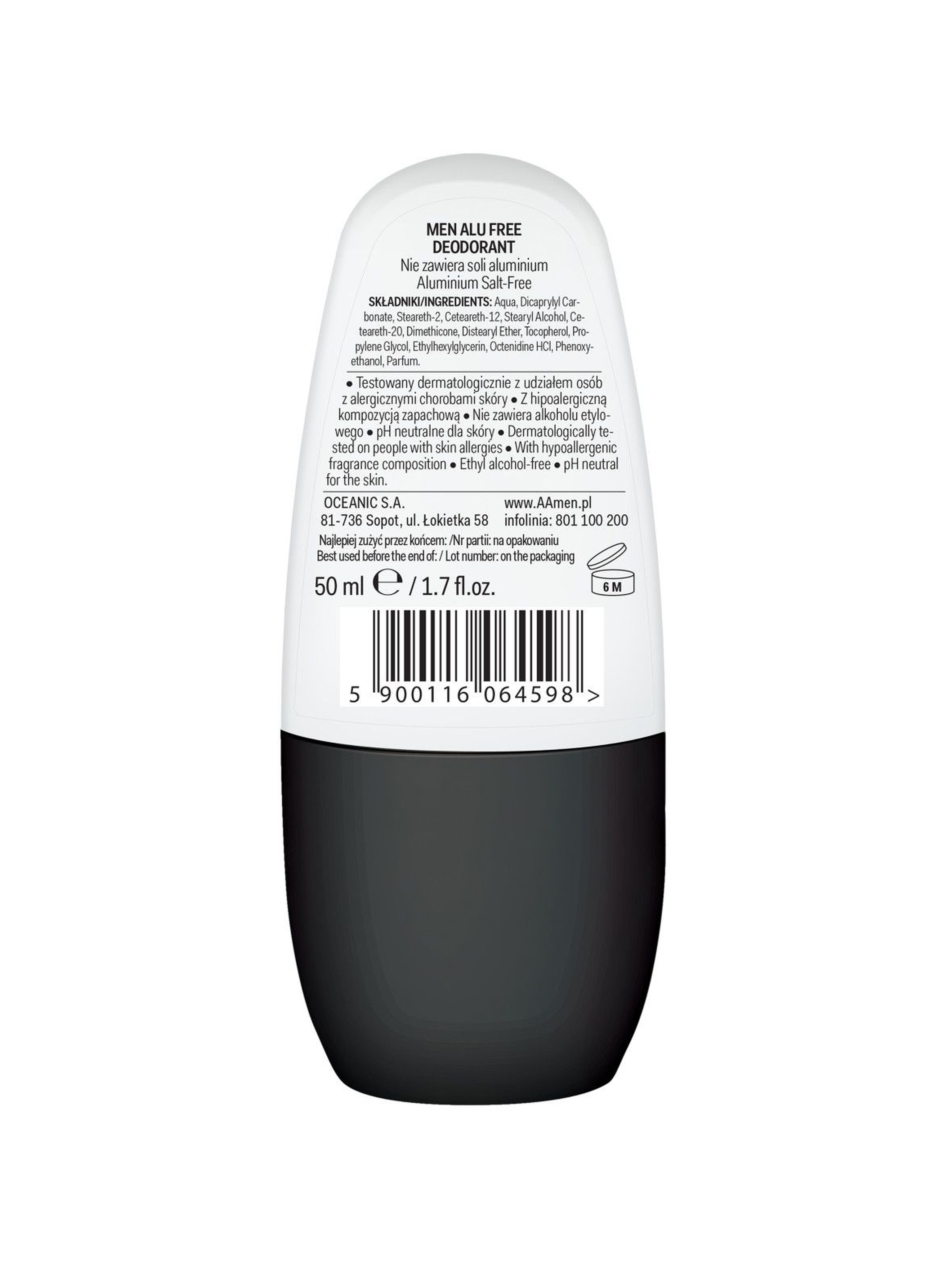 AA Men Alu Free deodorant mineral care 50 ml