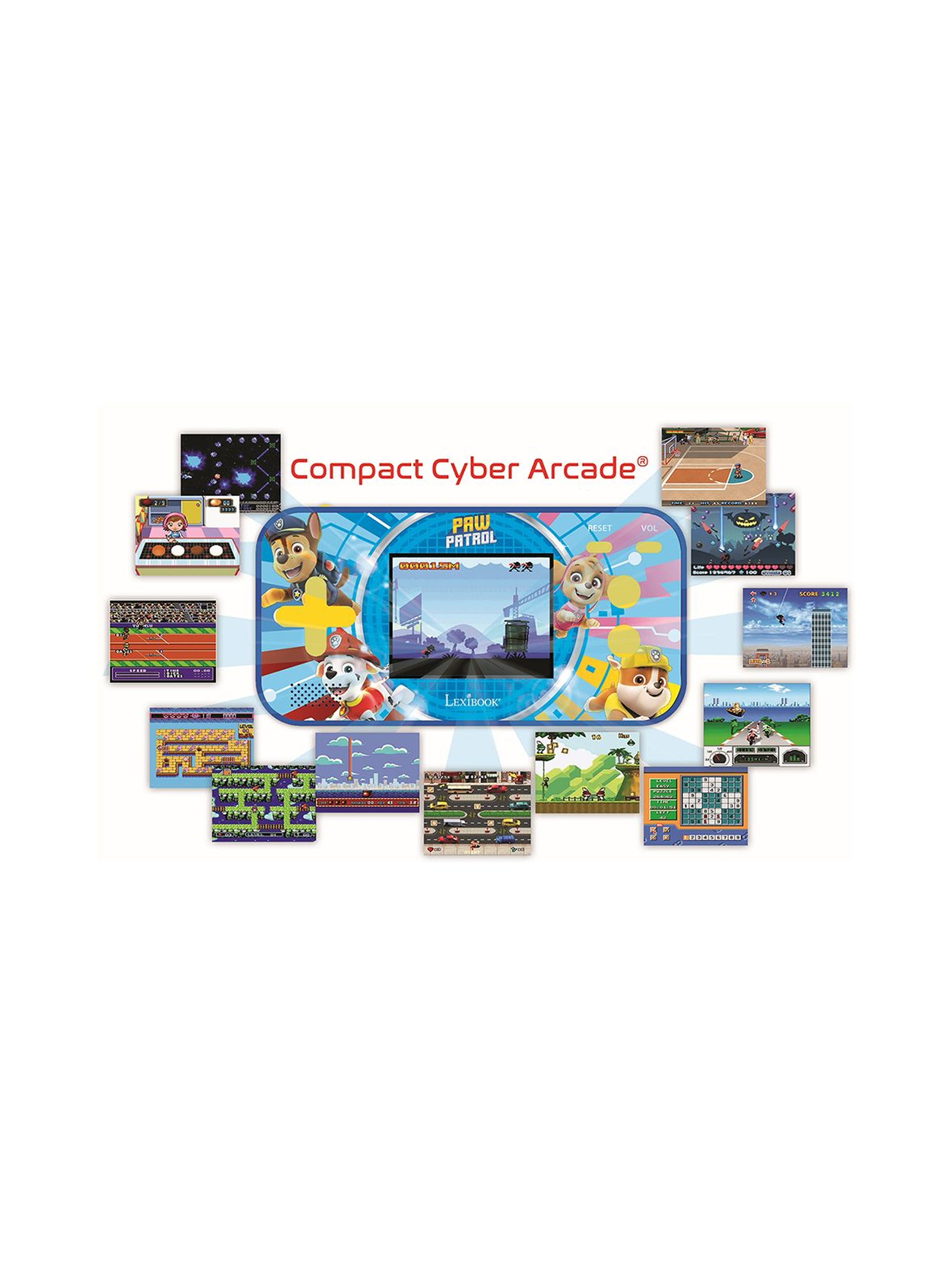 Konsola przenośna Compact Cyber ​​Arcade® Paw Patrol - ekran 2,5'' 150 gier w tym 10 z Paw Patrol