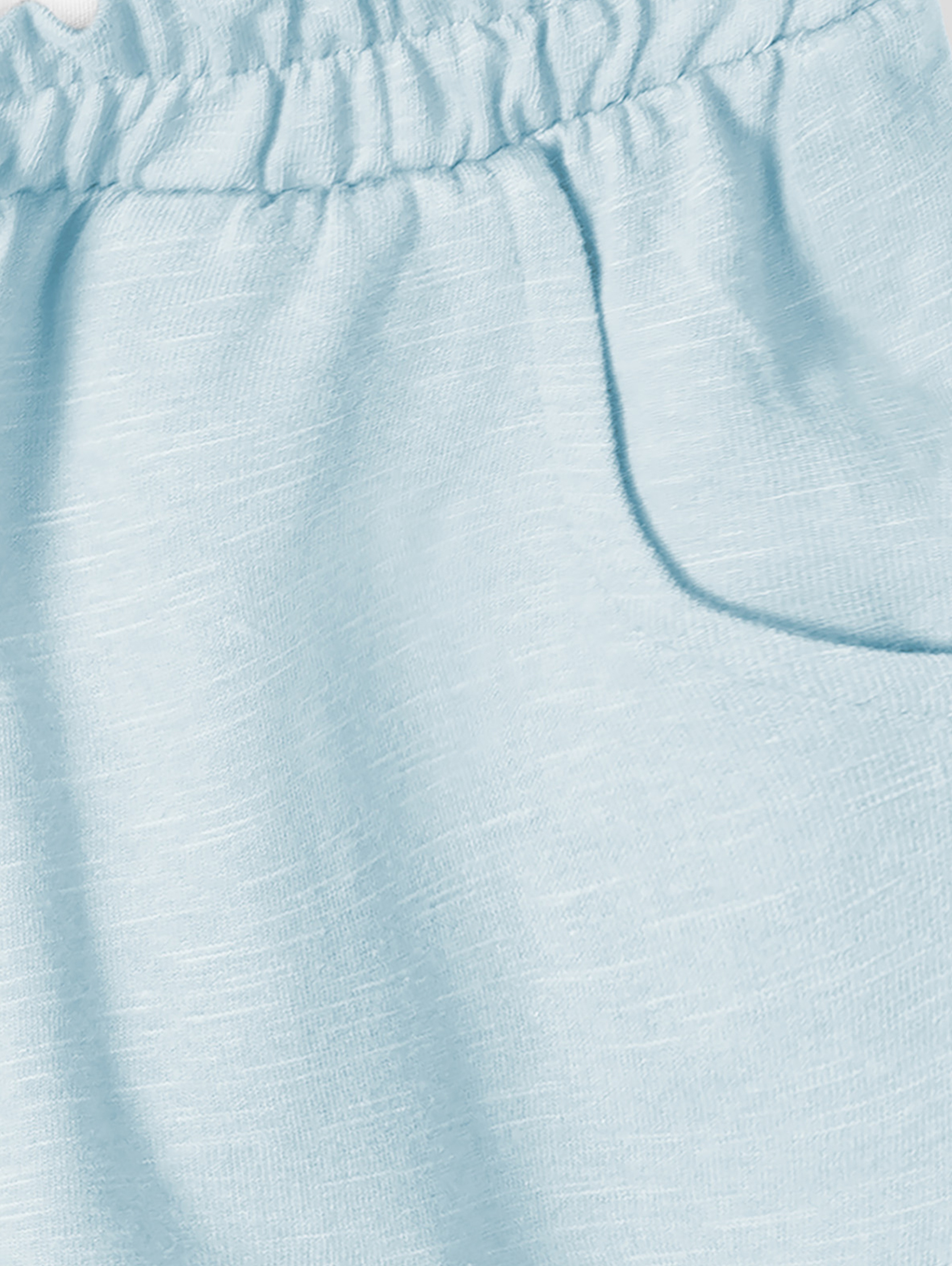 Błękitne szorty dresowe dla niemowlaka z bawełny