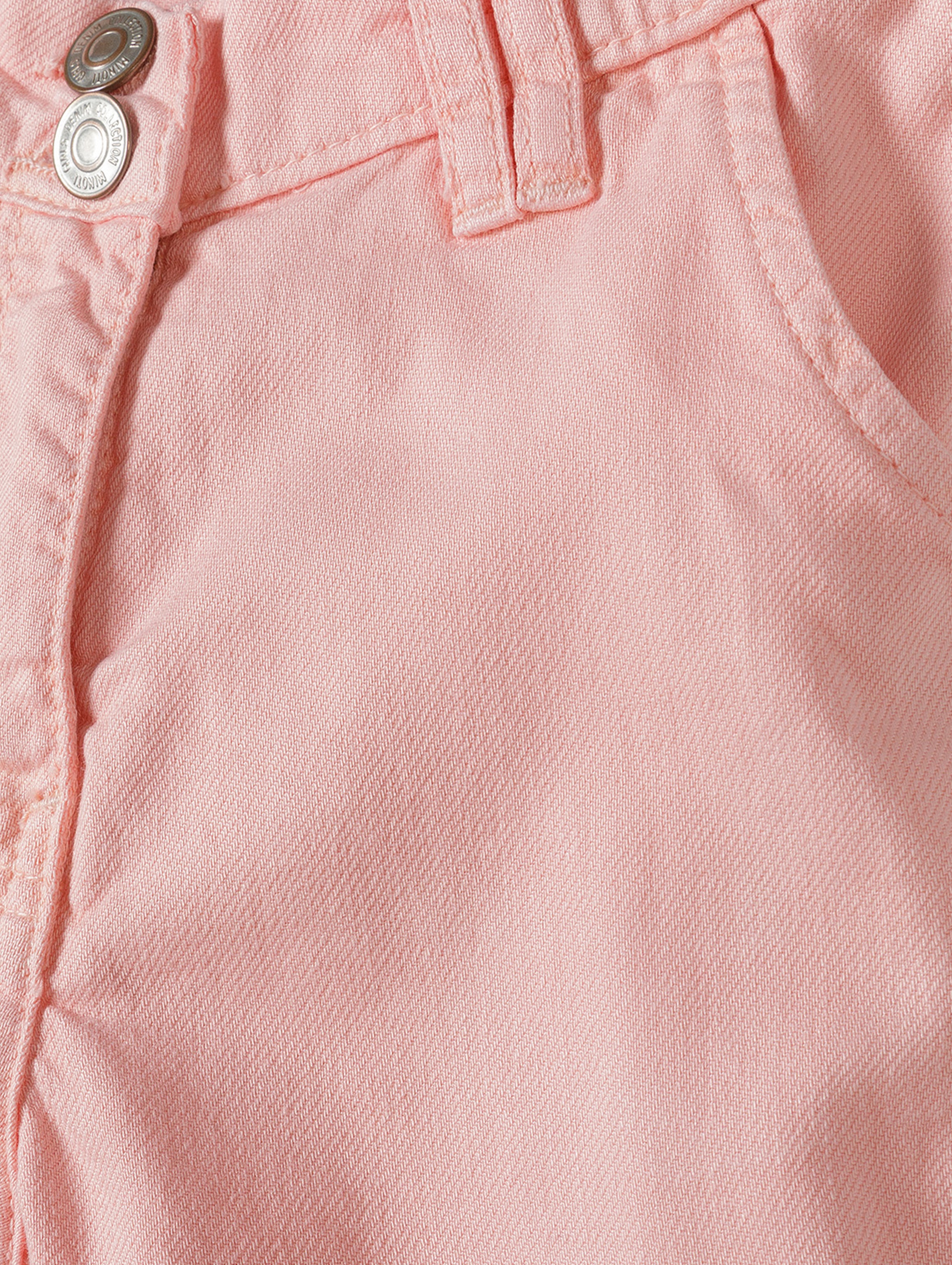 Spodnie typu bojówki dla małej dziewczynki różowe