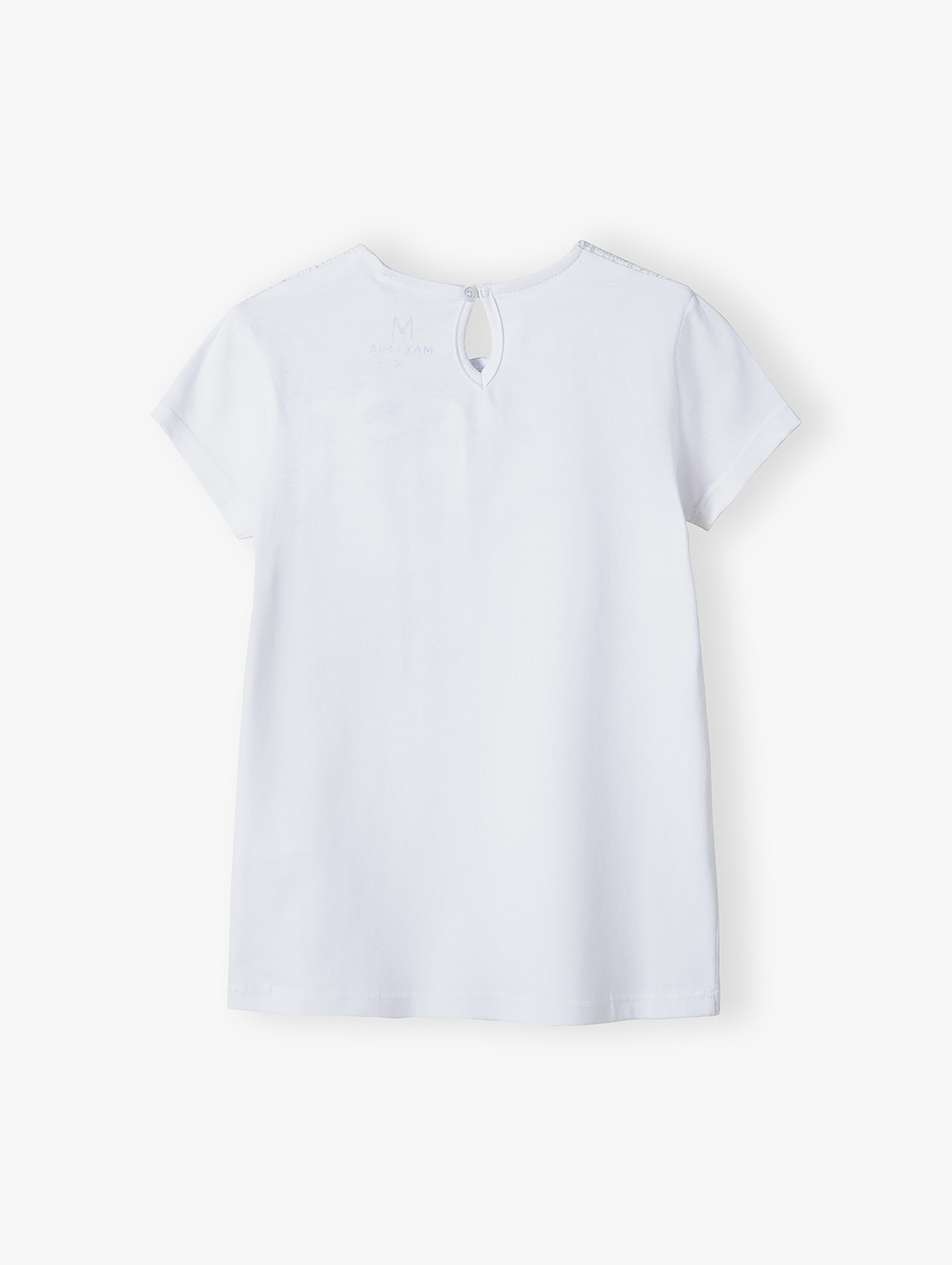 Elegancki biały t-shirt dla dziewczynki