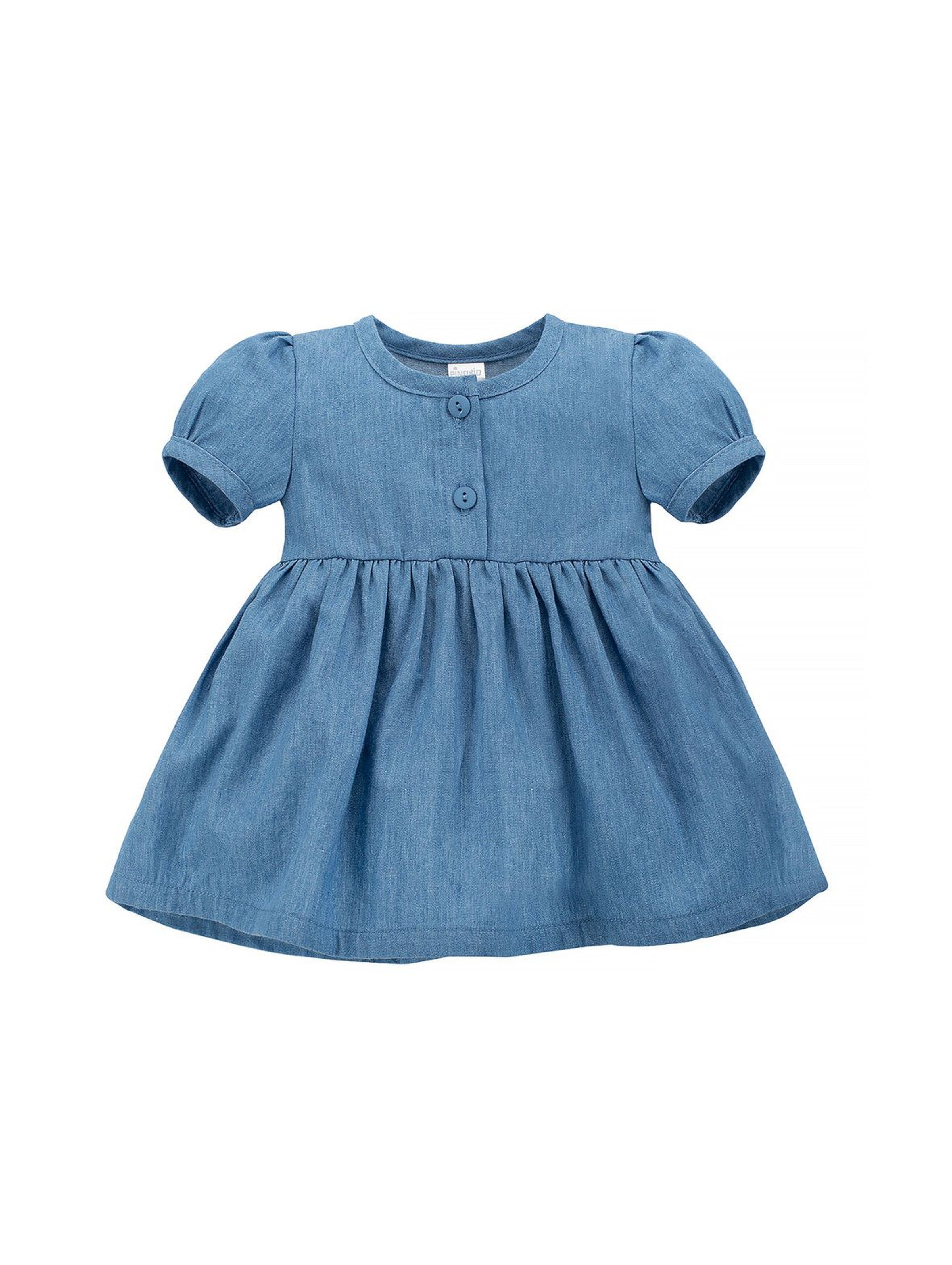 Bawełniana sukienka niemowlęca niebieska