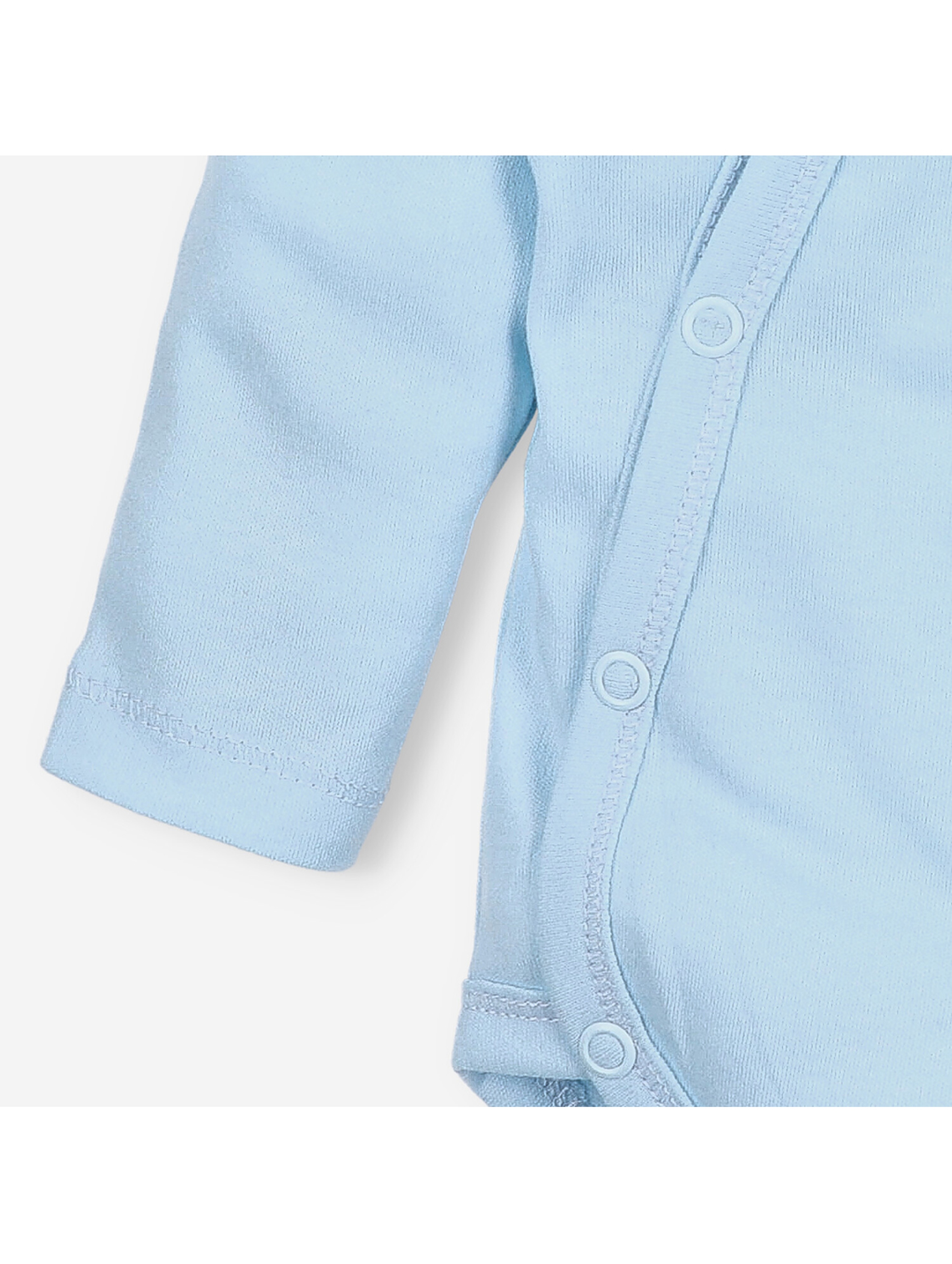 Body niemowlęce z bawełny organicznej - niebieskie - długi rękaw