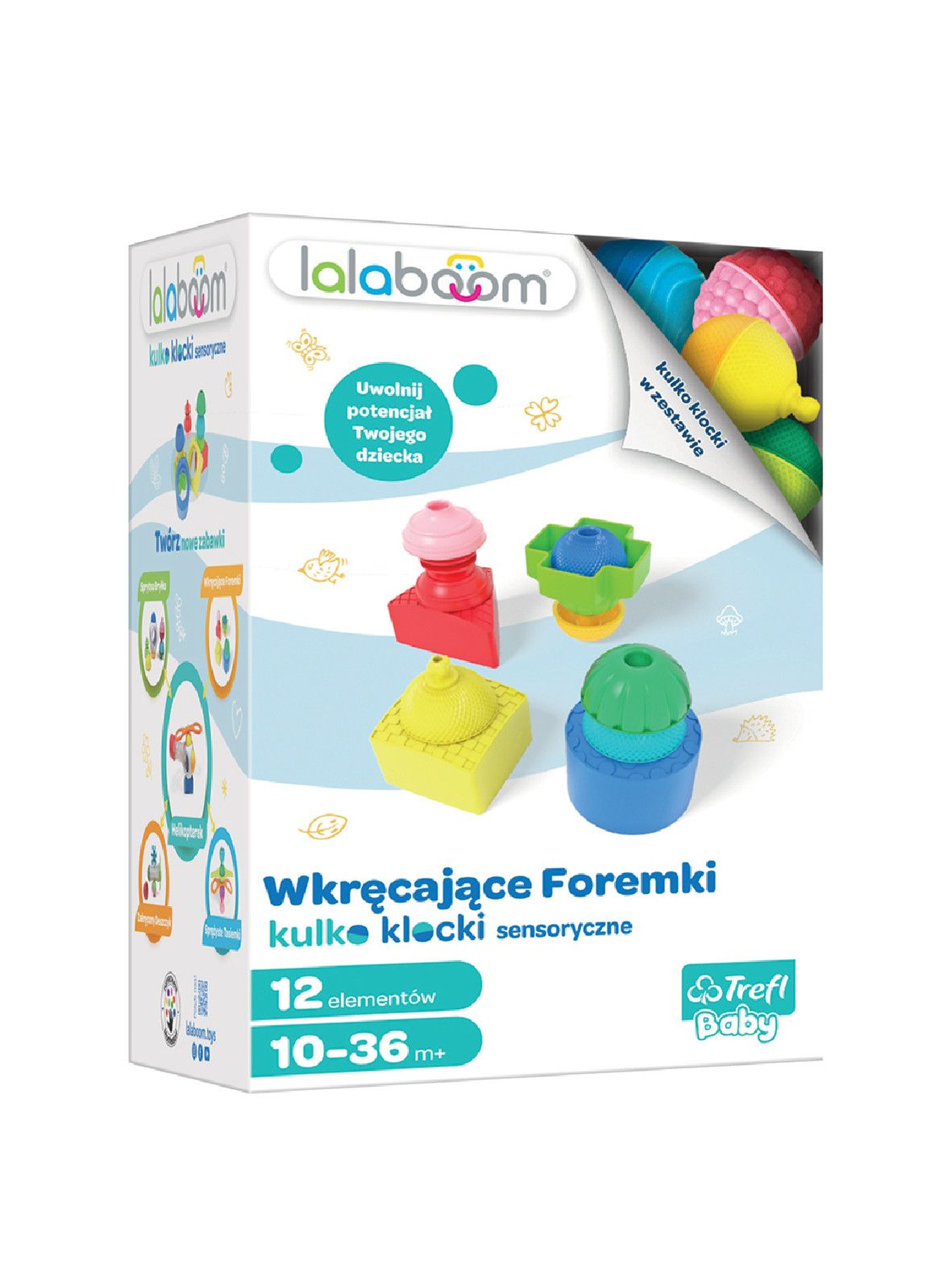 Zabawka sensoryczna - Lalaboom - Mini set - Wkręcające Foremki
