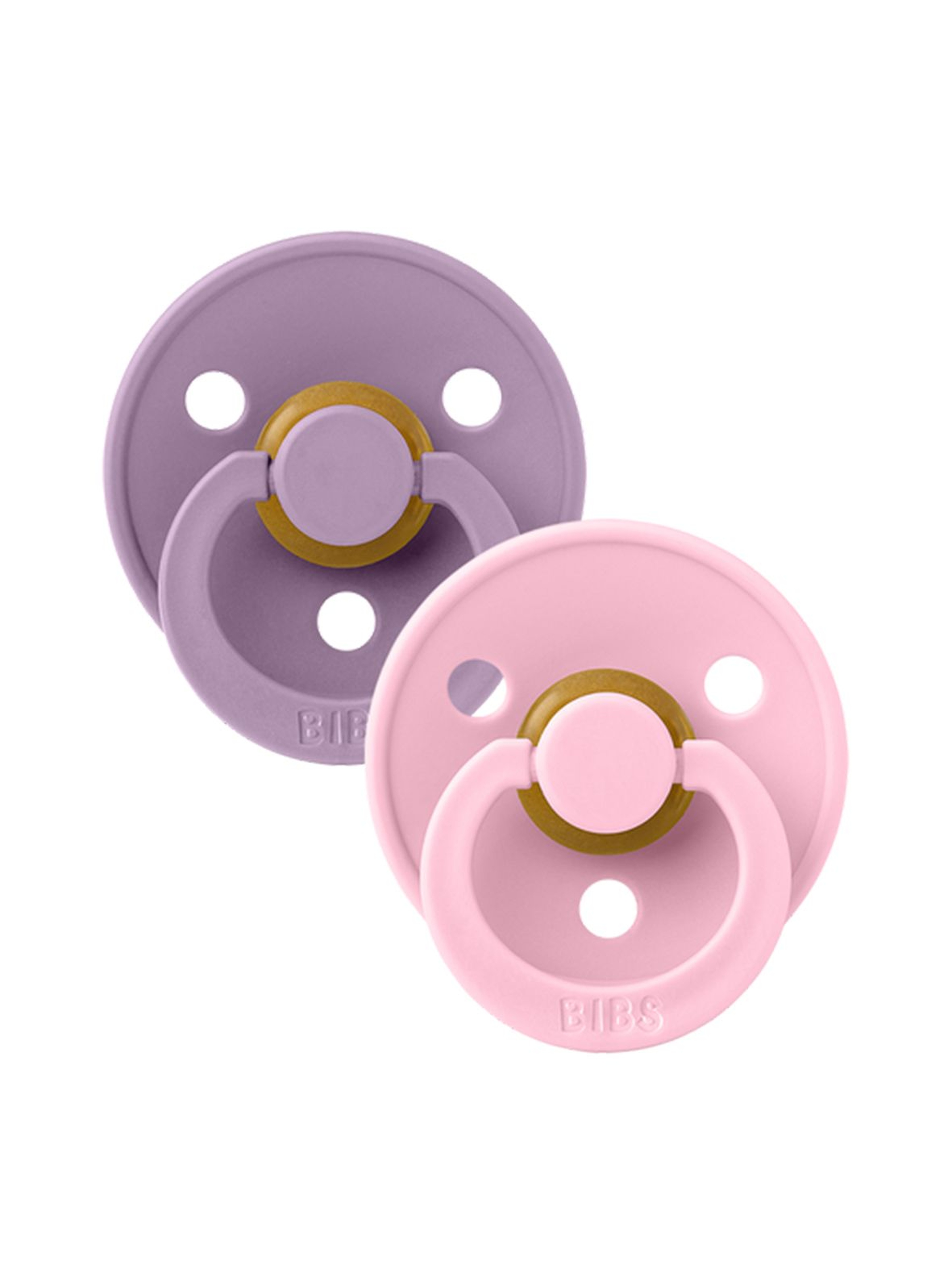 Bibs Colour 2-pack Lavender & Baby pink 0-6 m-c kauczuk hevea