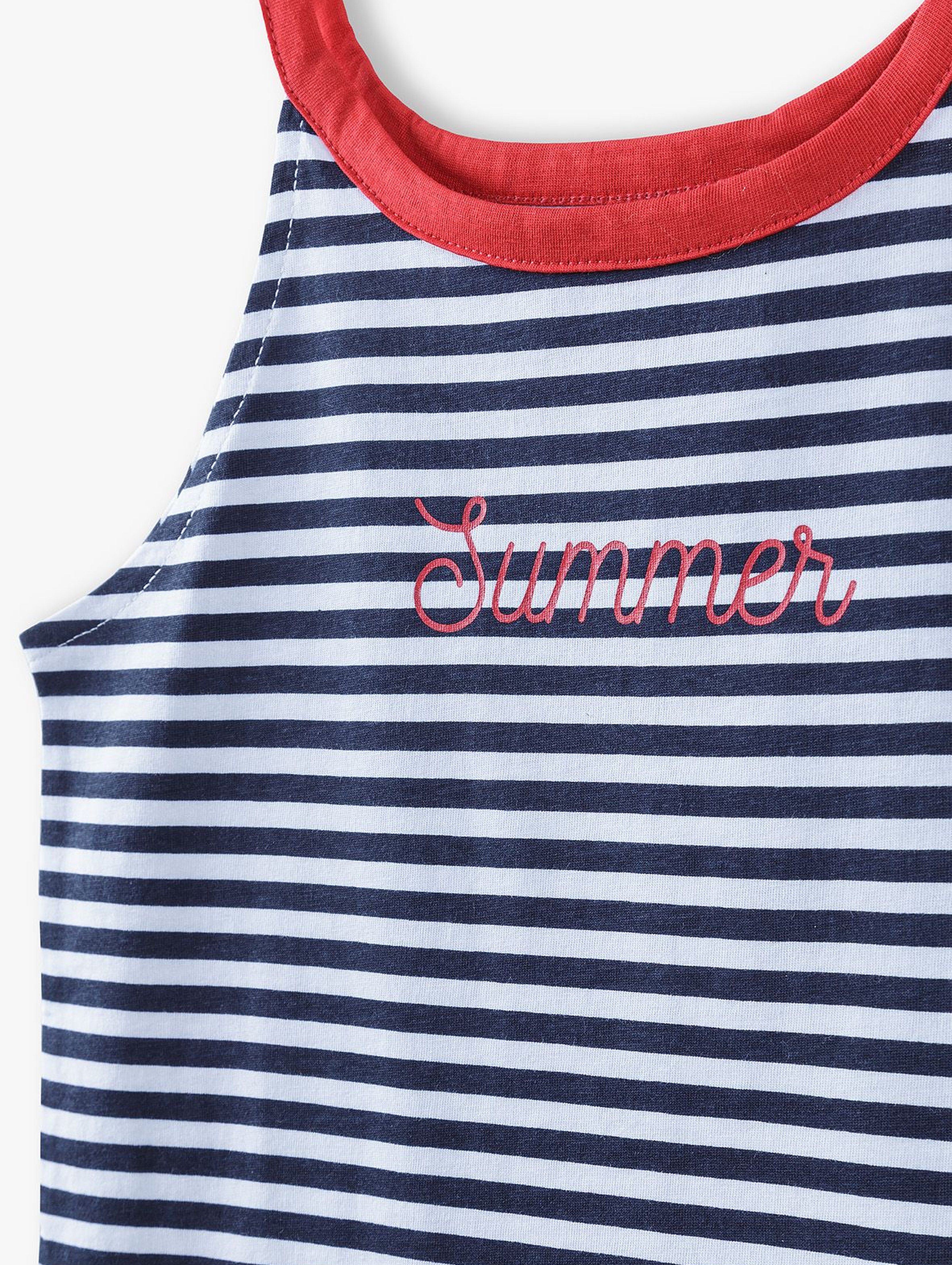 T- shirt dziewczęcy w marynarskie paski- Summer