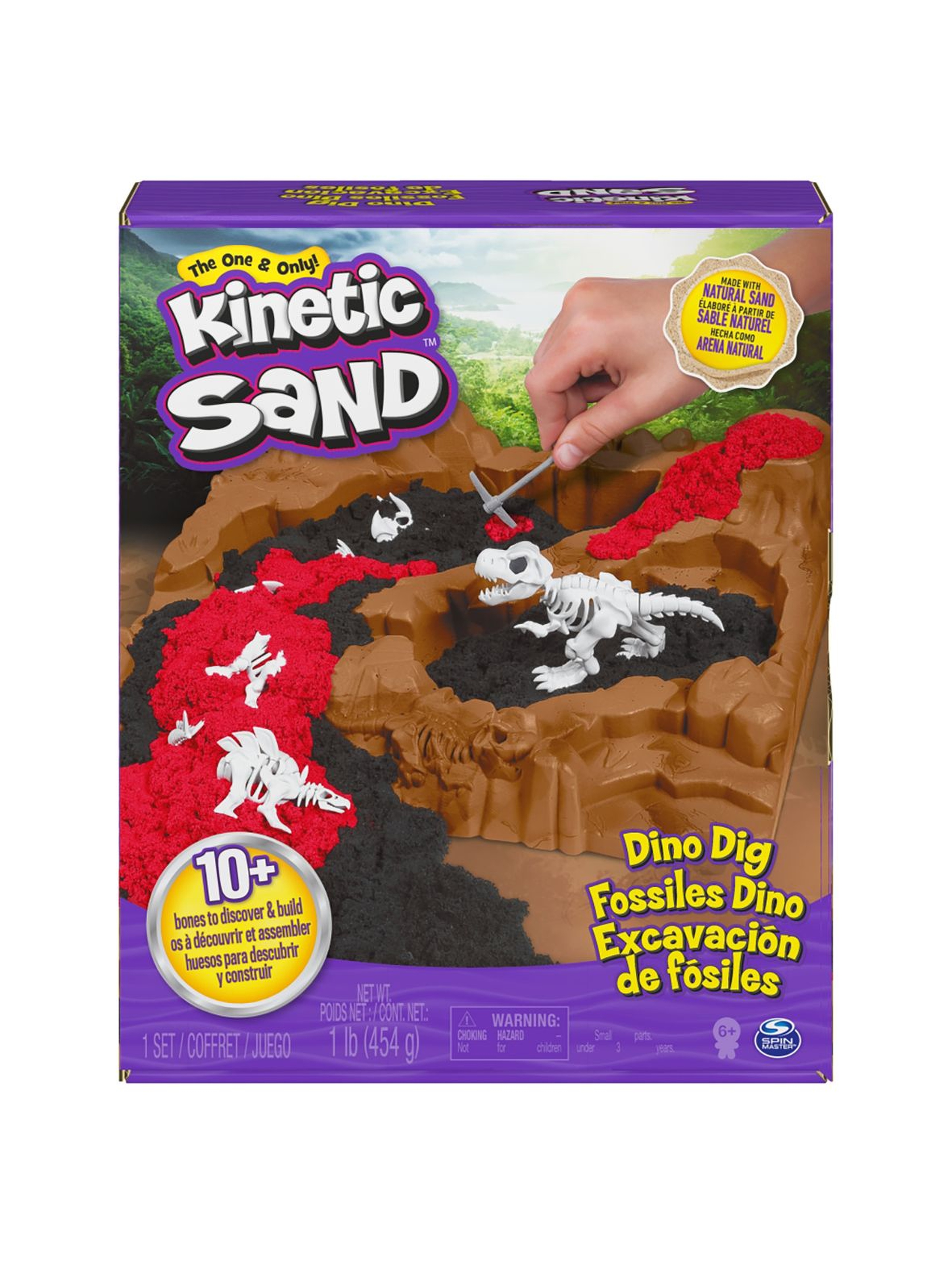 Kinetic sand - wykopalisko dinozaurów, zestaw piasku kinetycznego z akcesoriami
