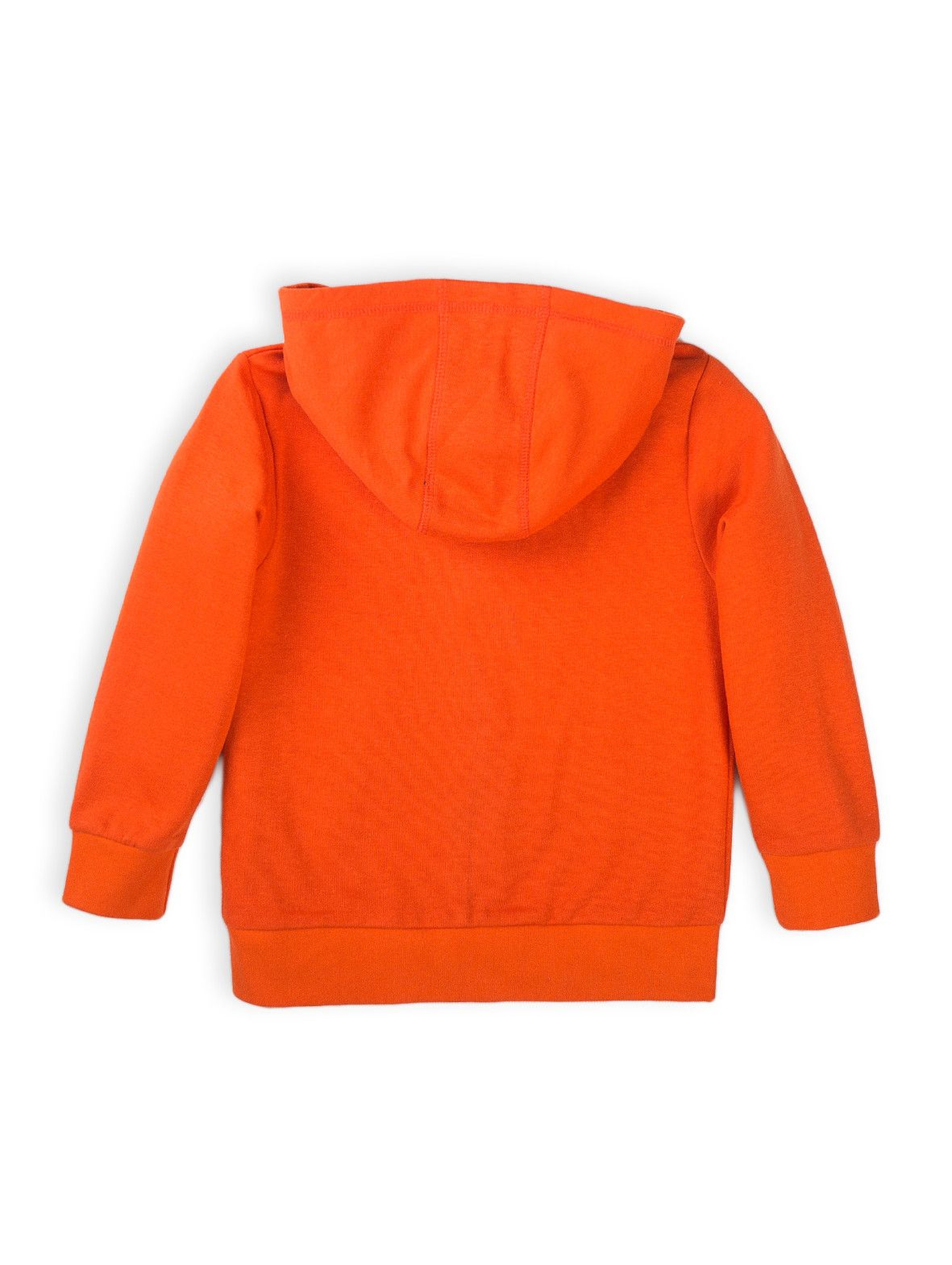 Bluza dresowa niemowlęca z kapturem pomarańczowa