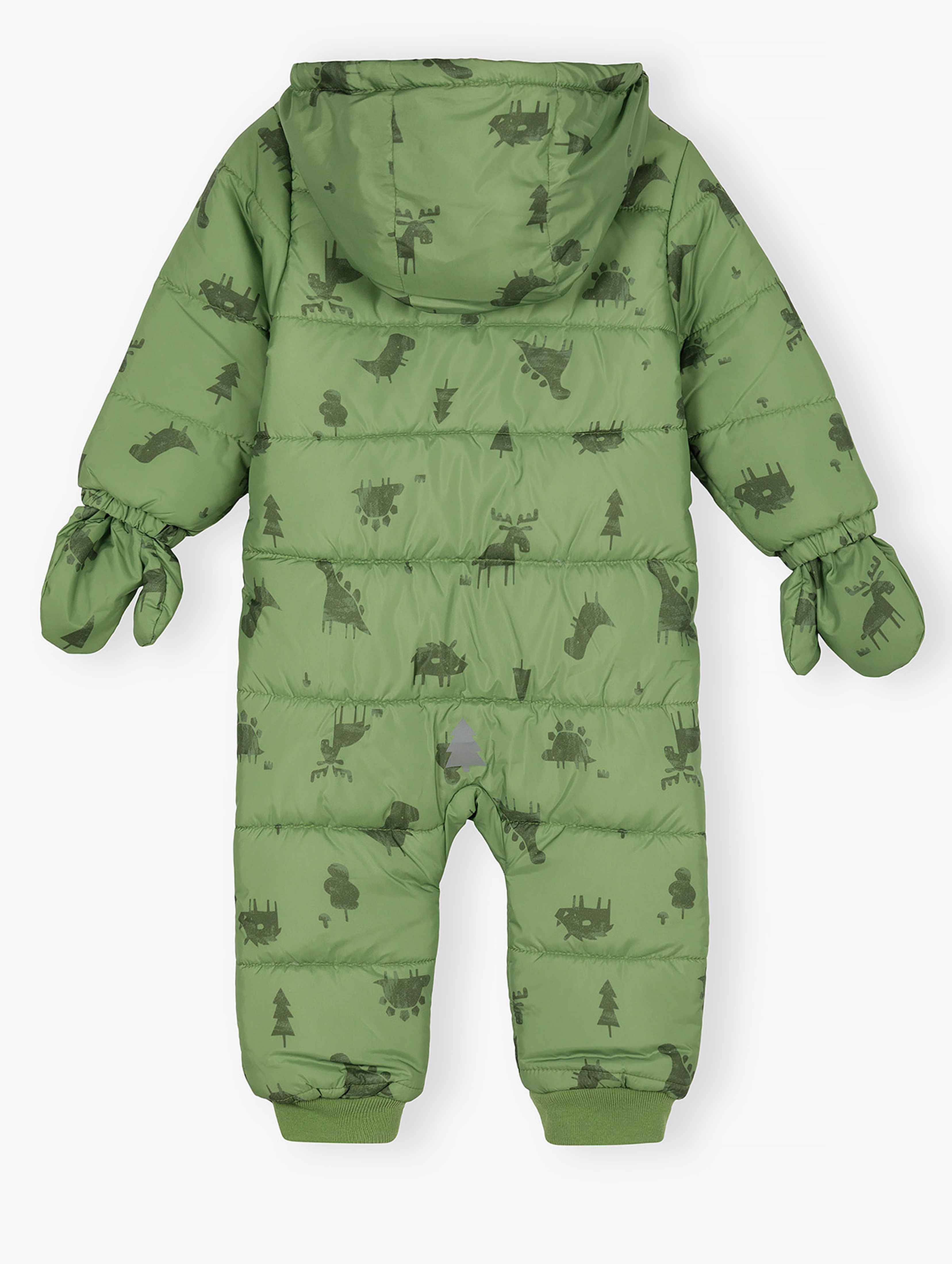 Kombinezon niemowlęcy we wzory - zielony