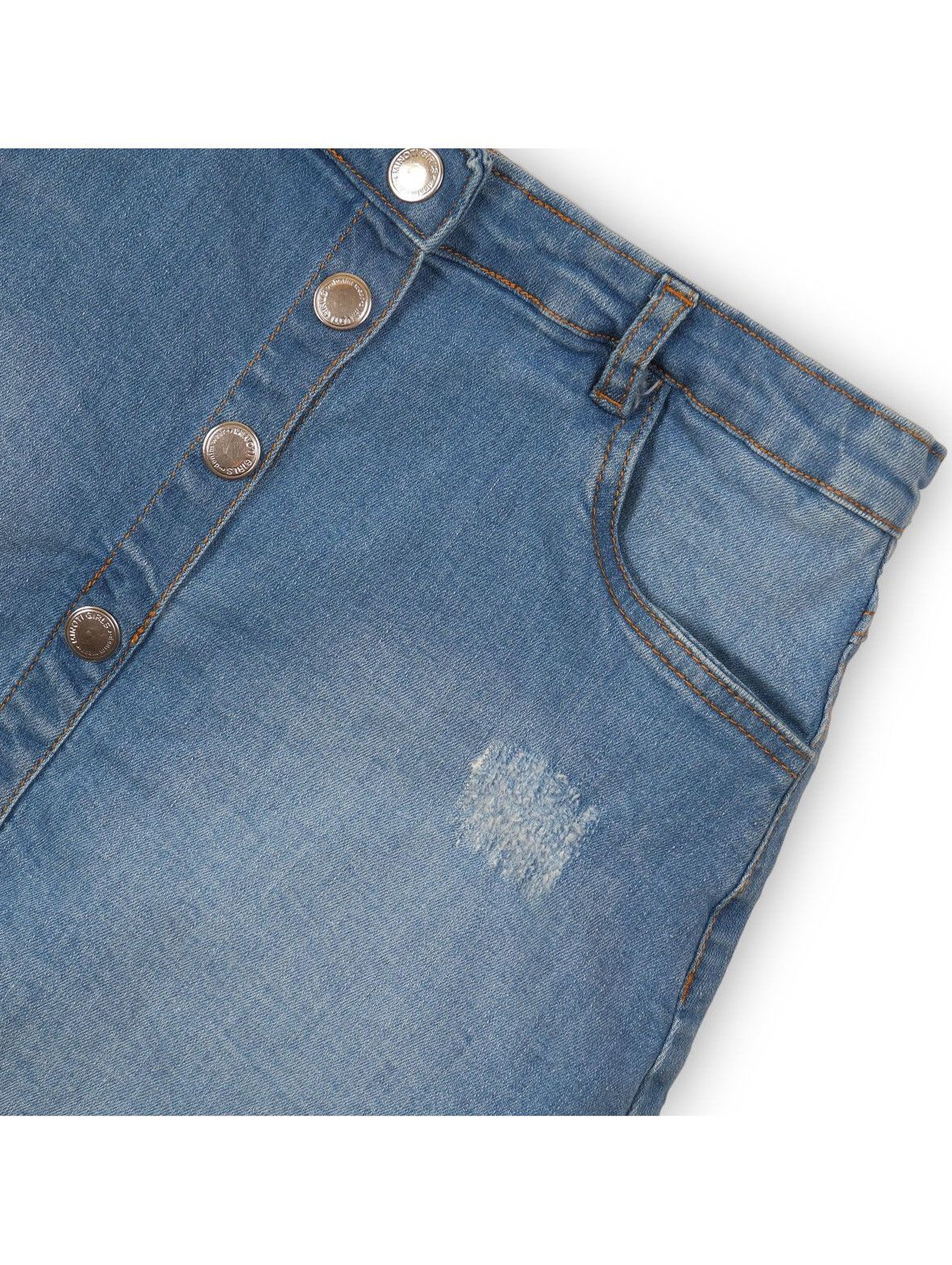 Spódnica dziewczęca jeansowa z przetarciami