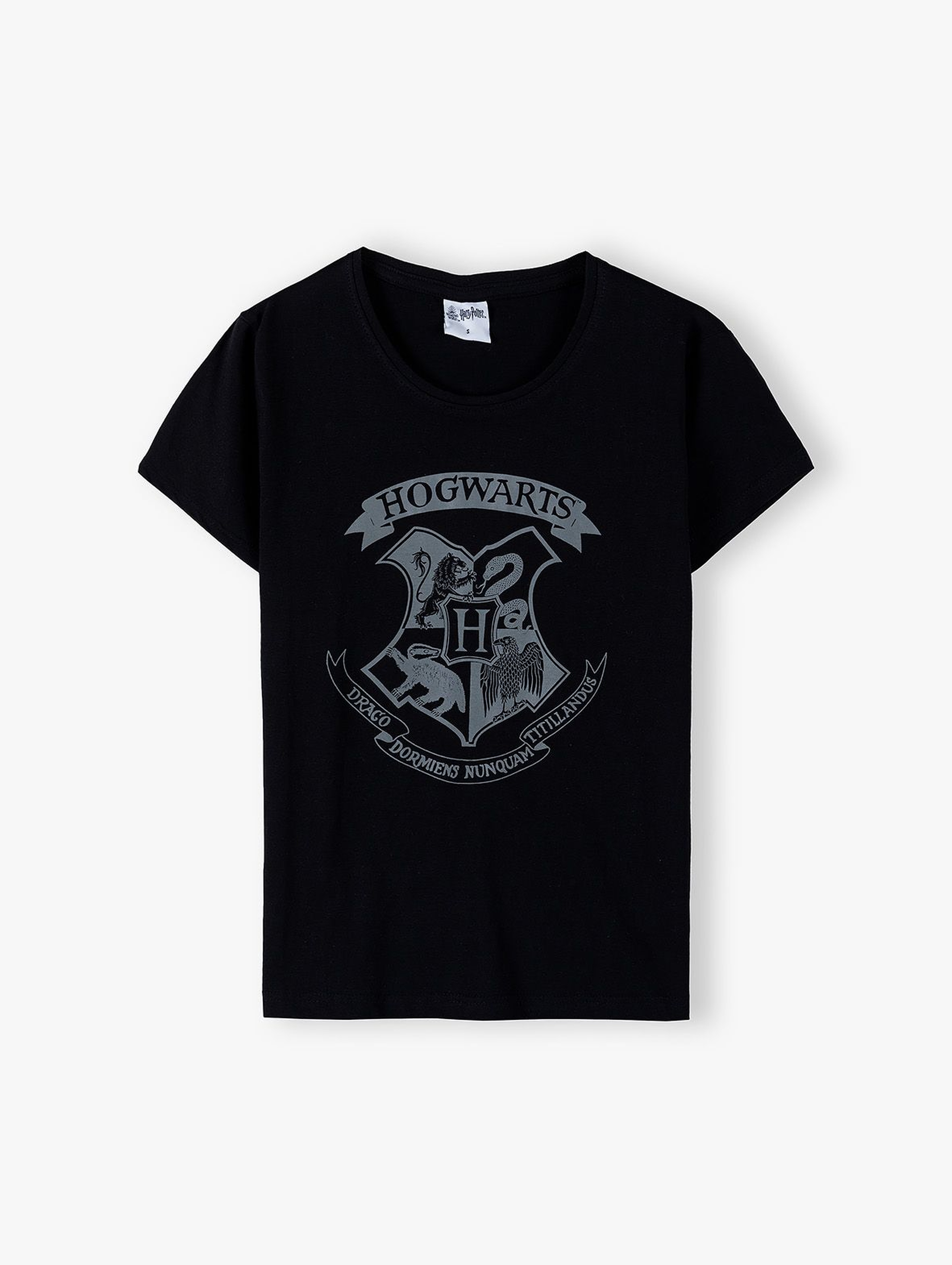 Bawełniany t-shirt damski Harry Potter - czarny