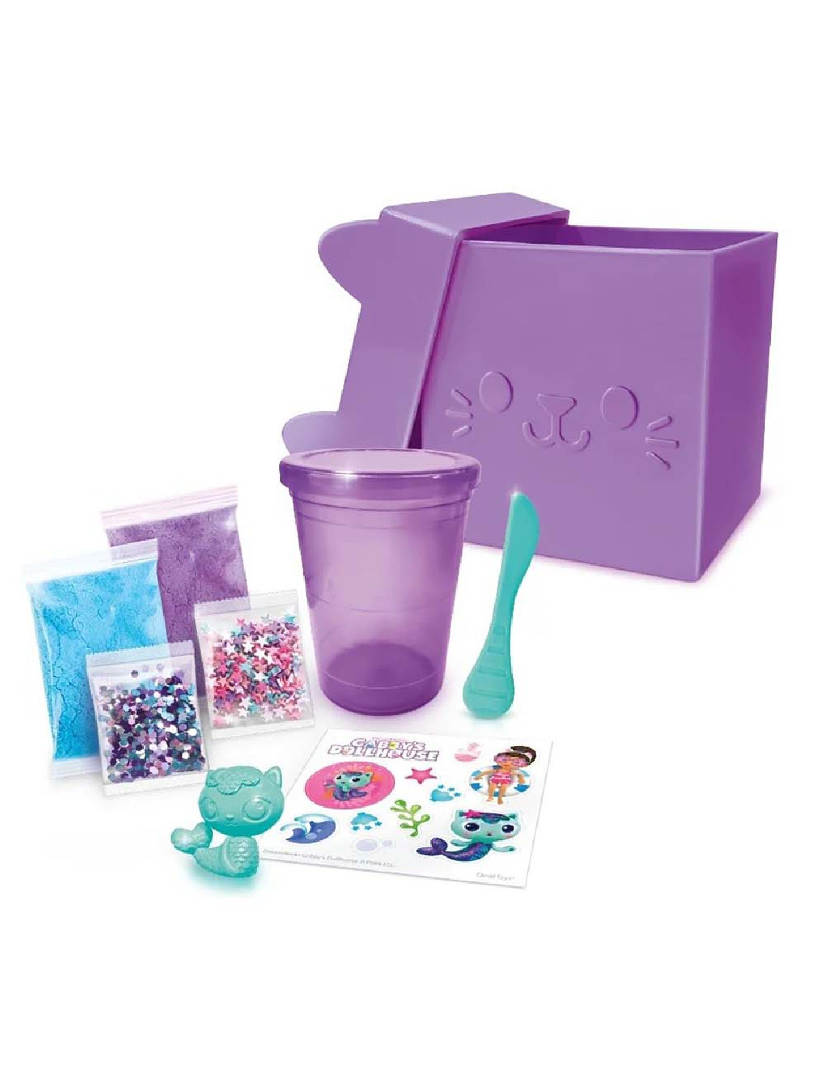 Masa plastyczna Koci Domek Gabi - Kocie pudełko z niespodzianką fioletowe- slime