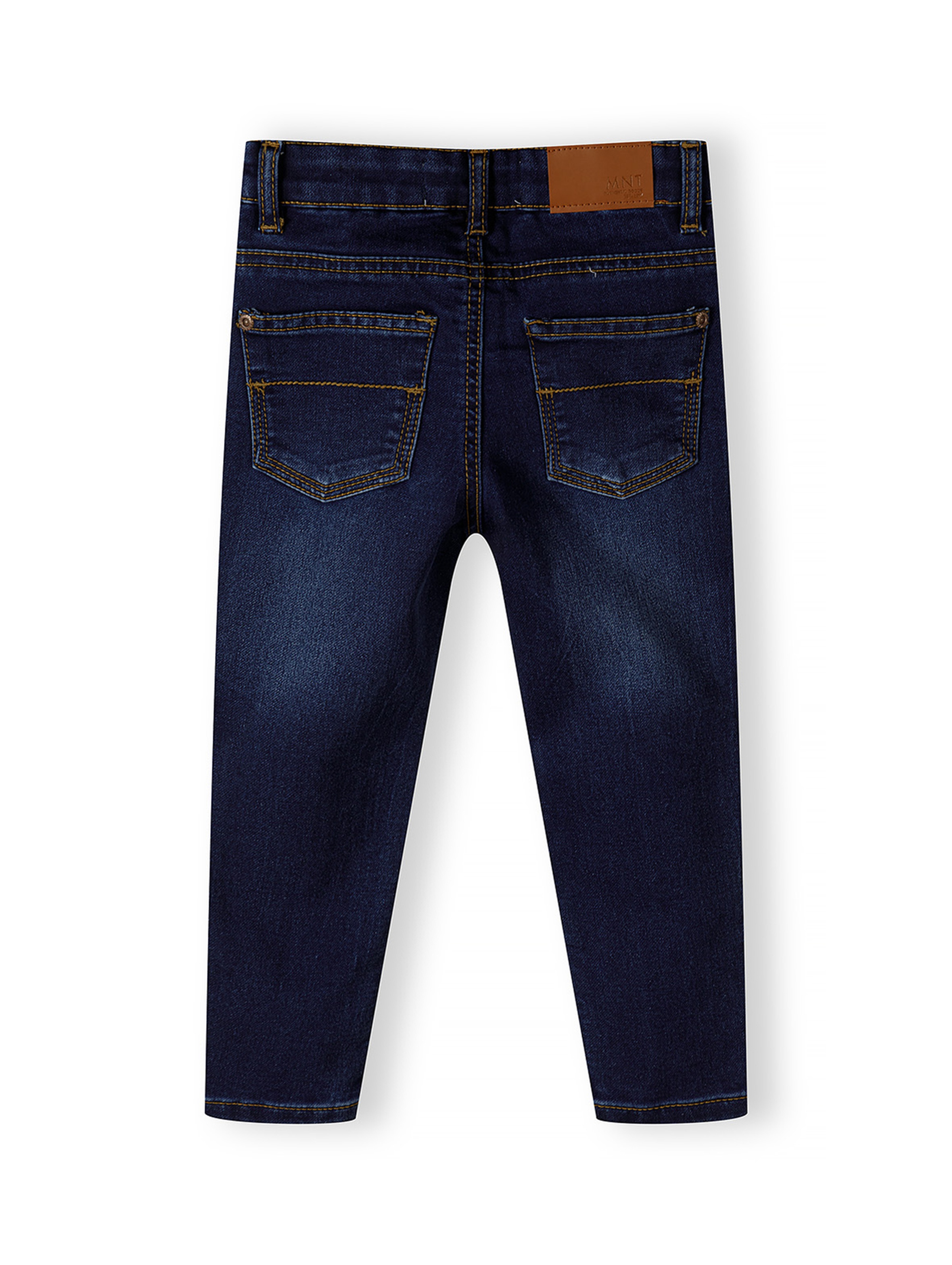 Ciemne klasyczne spodnie jeansowe dopasowane dla niemowlaka