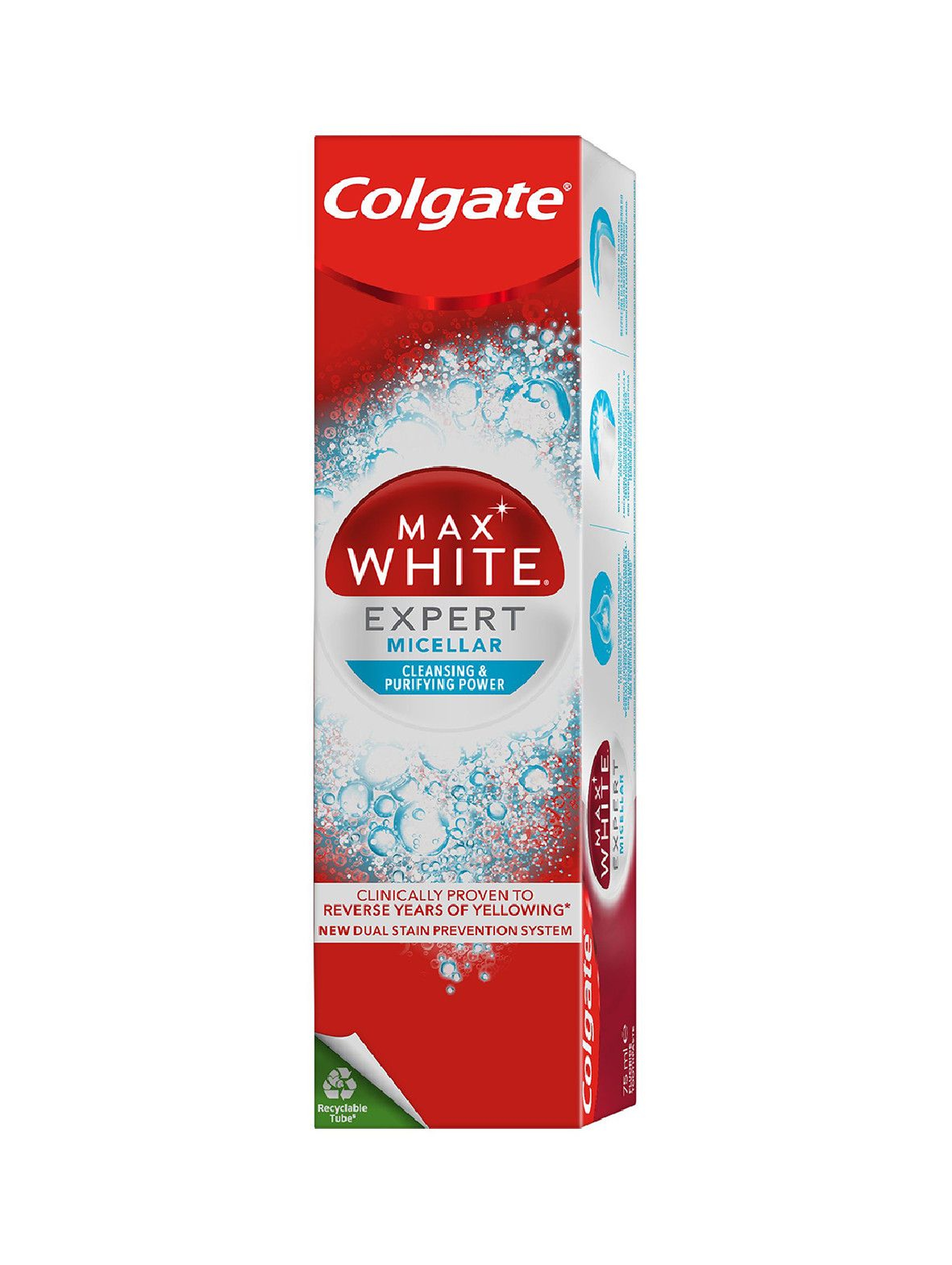 Colgate Max White Expert Micellar Pasta do zębów z profesjonalnym składnikiem wybielającym 75 ml