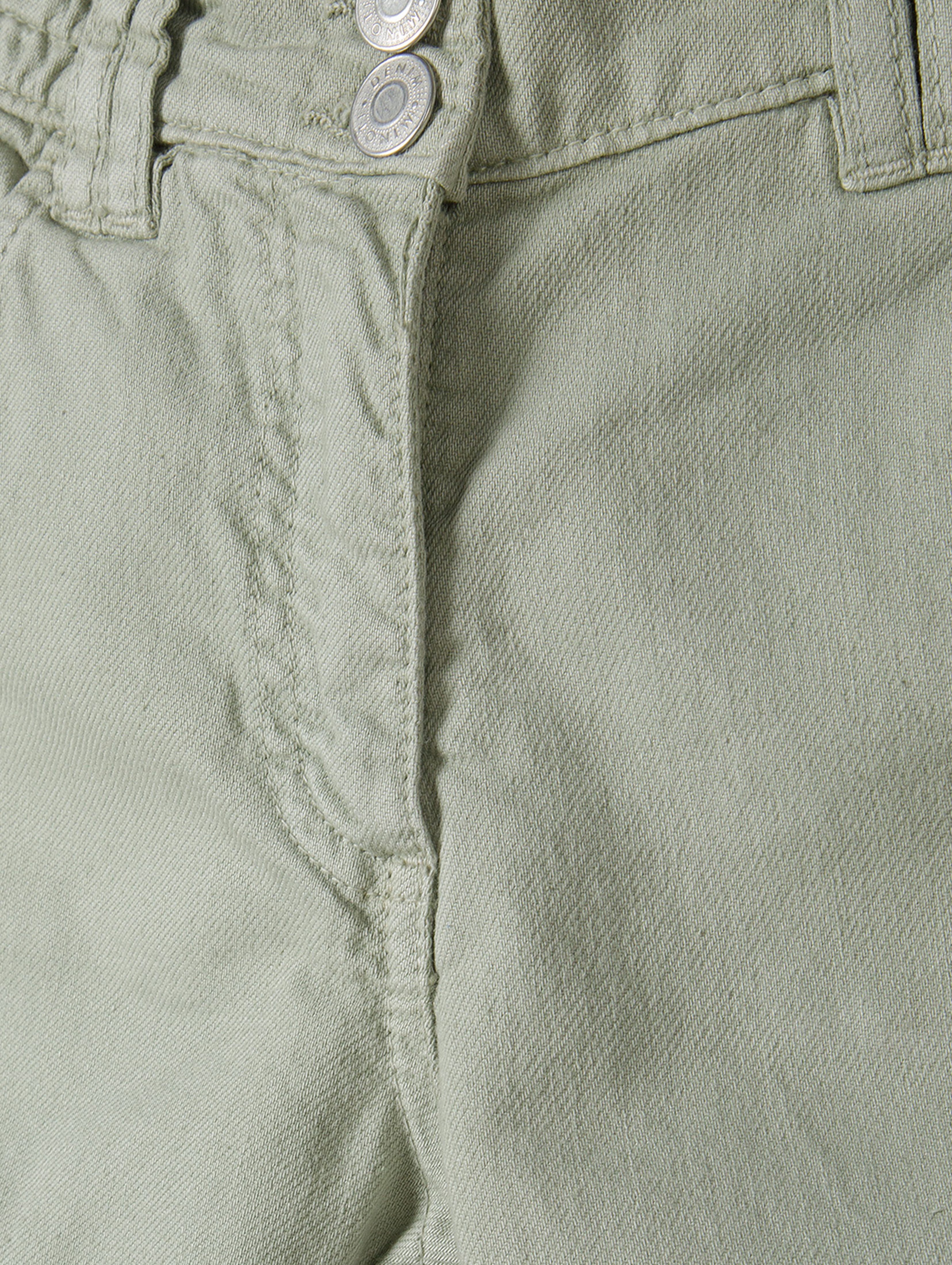 Spodnie typu bojówki z bawełny niemowlęce- oliwkowe