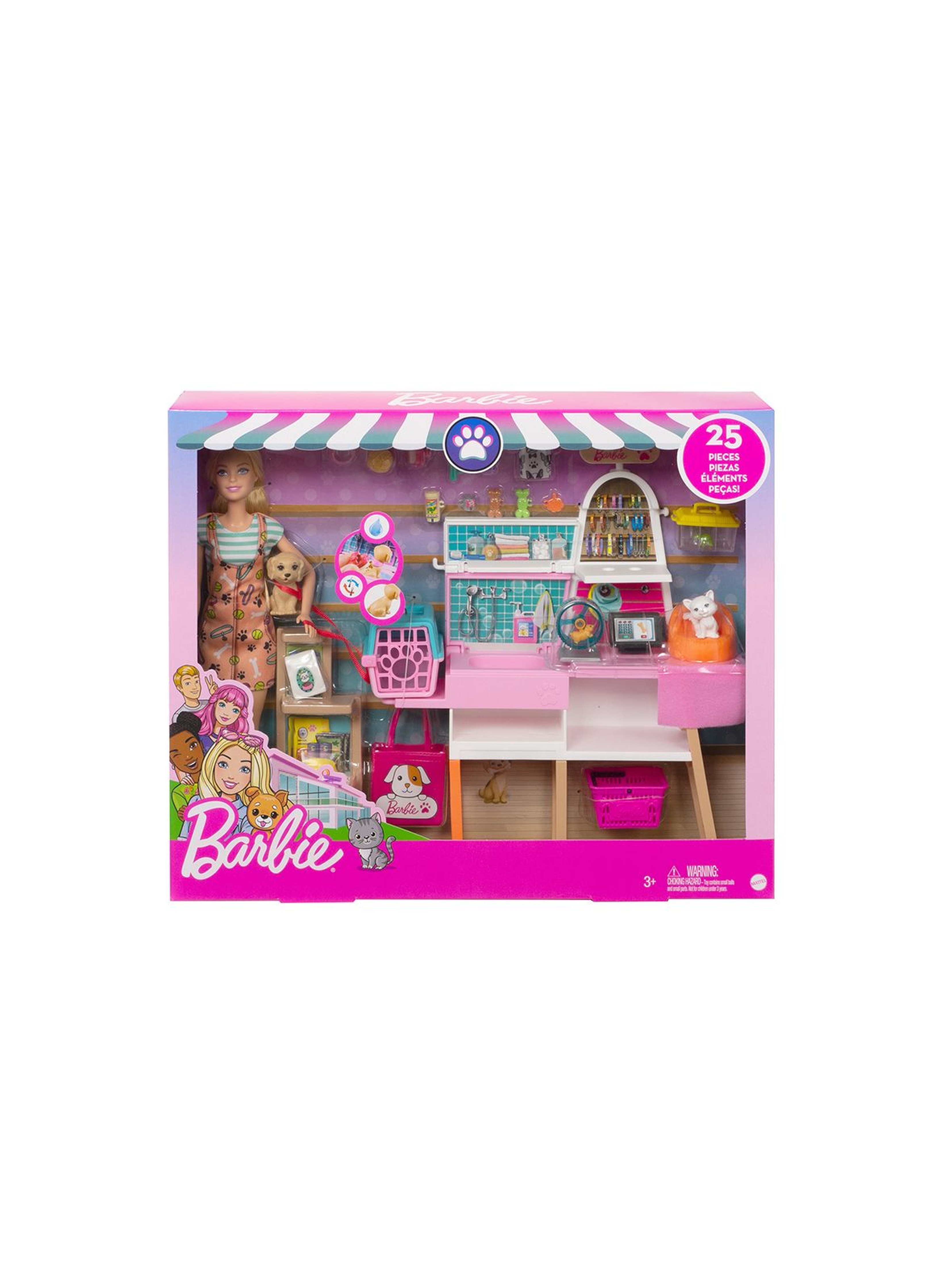 Barbie Sklepik z salonem dla zwierzaków wiek 3+