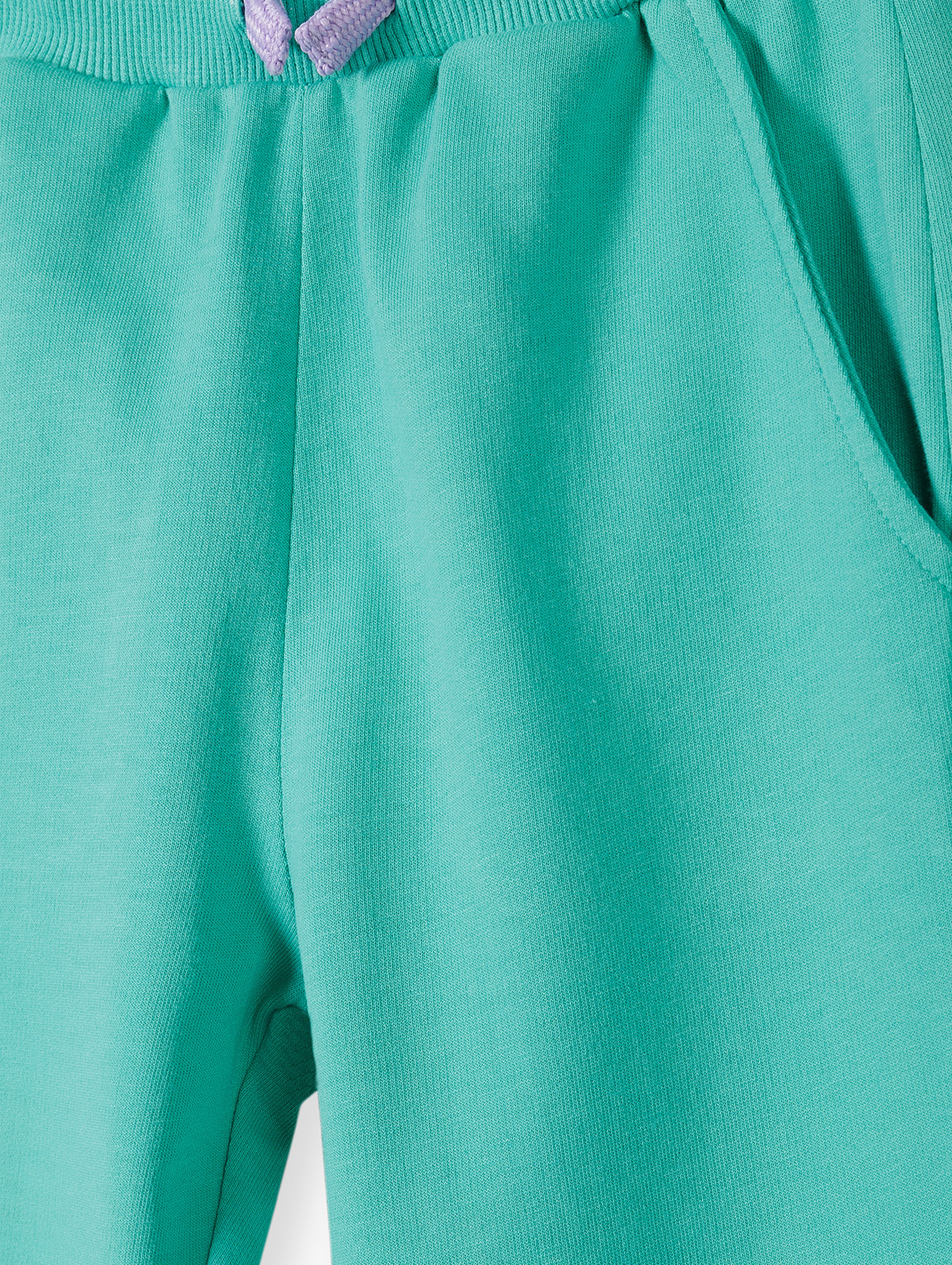 Bawełniane spodnie dresowe dla chłopca slim fit- zielone