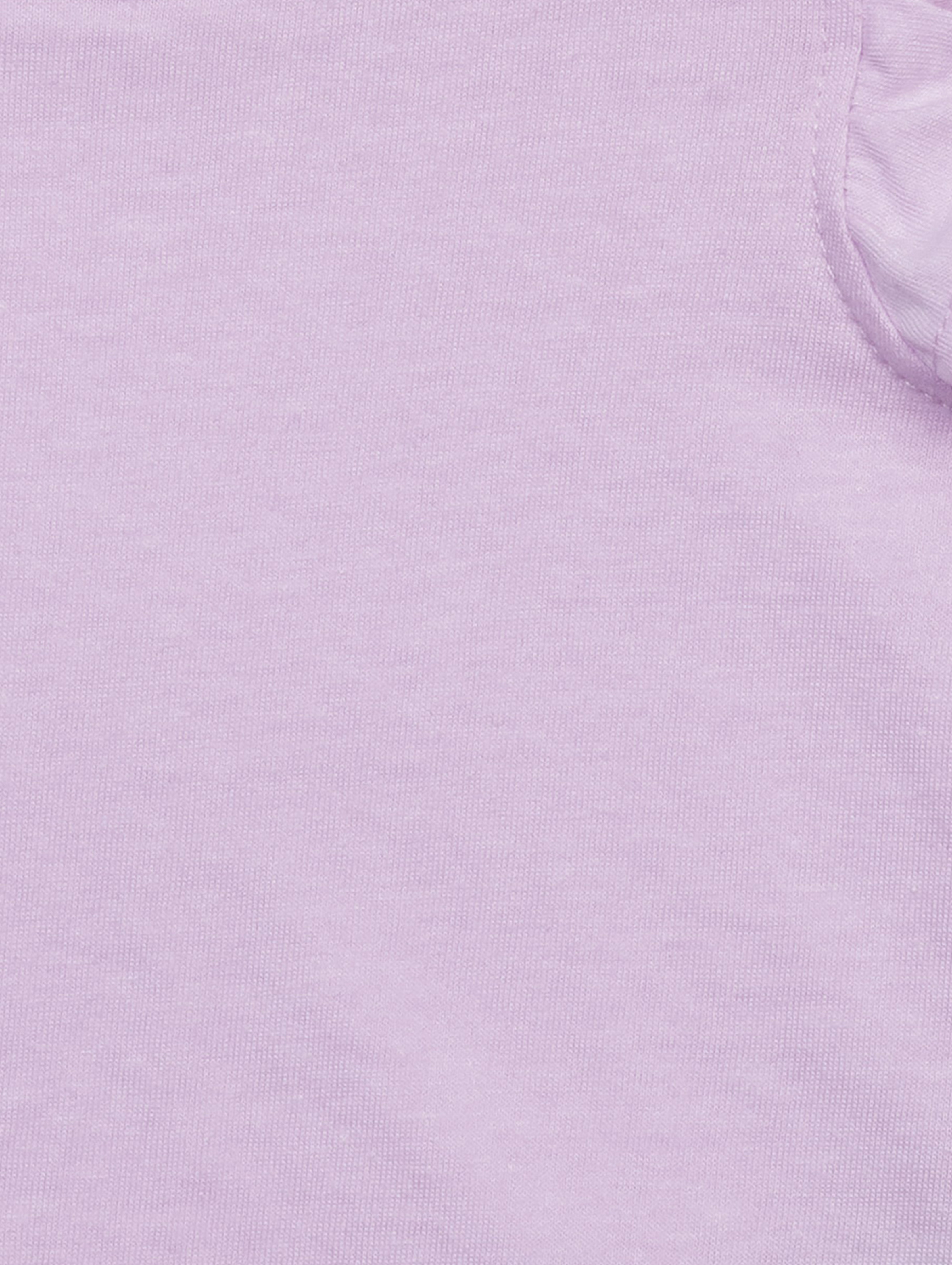 Fioletowa bluzka bawełniana niemowlęca z falbankami