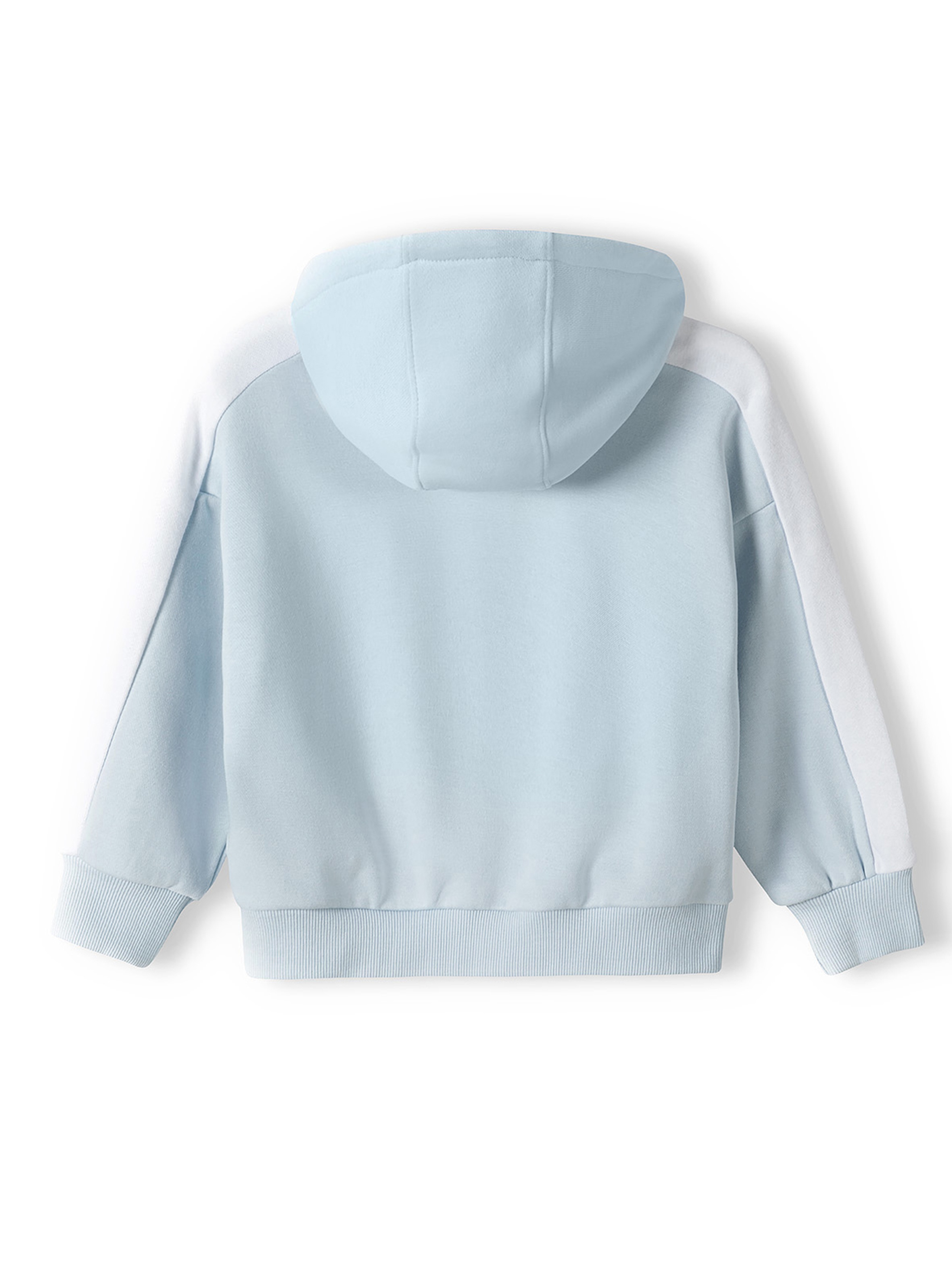 Błękitna bluza dresowa rozpinana niemowlęca z kapturem