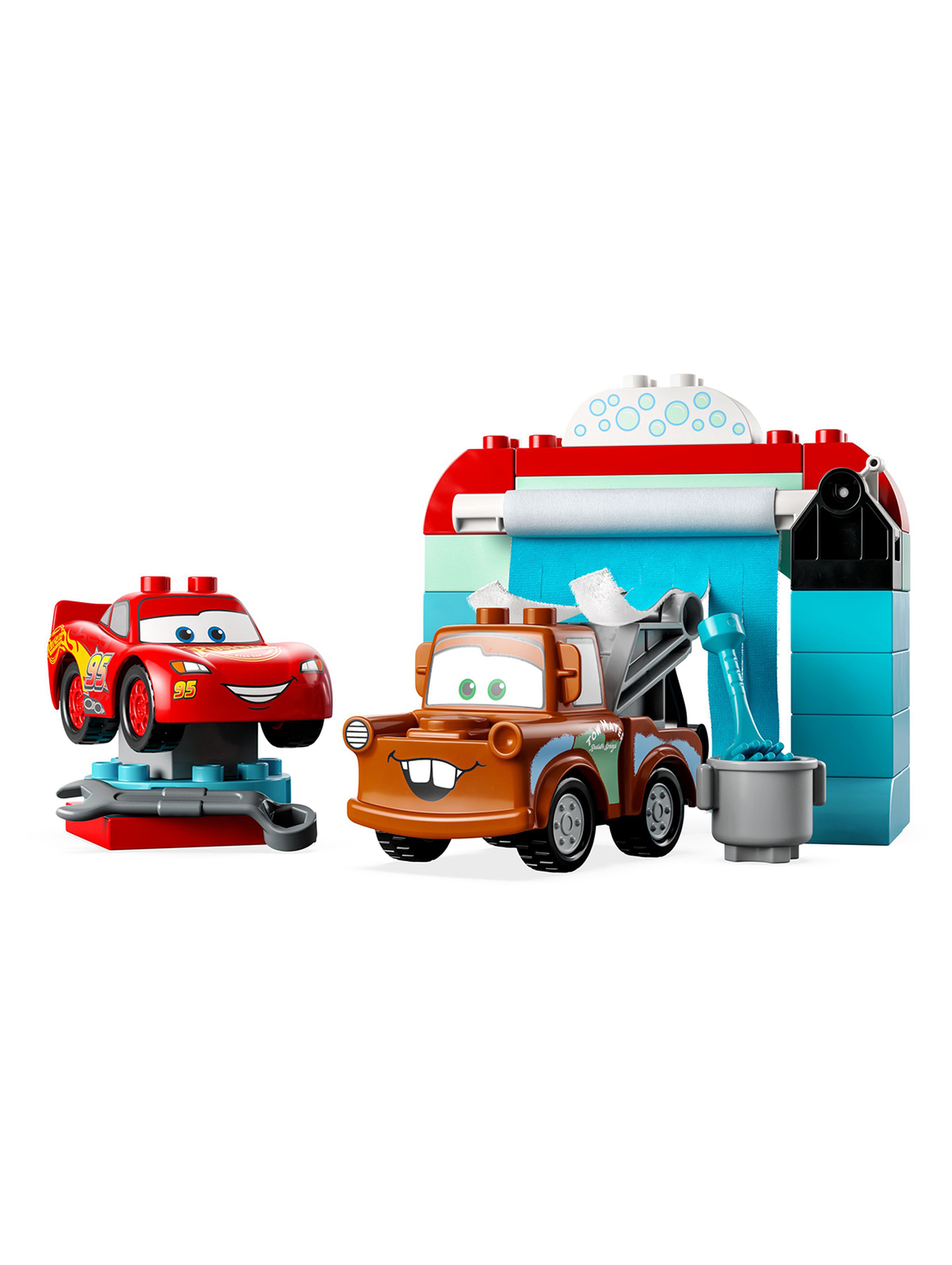 Klocki LEGO DUPLO 10996 Disney and Pixars Cars Zygzak McQueen i Złomek myjnia - 29 elementów, wiek 2 +