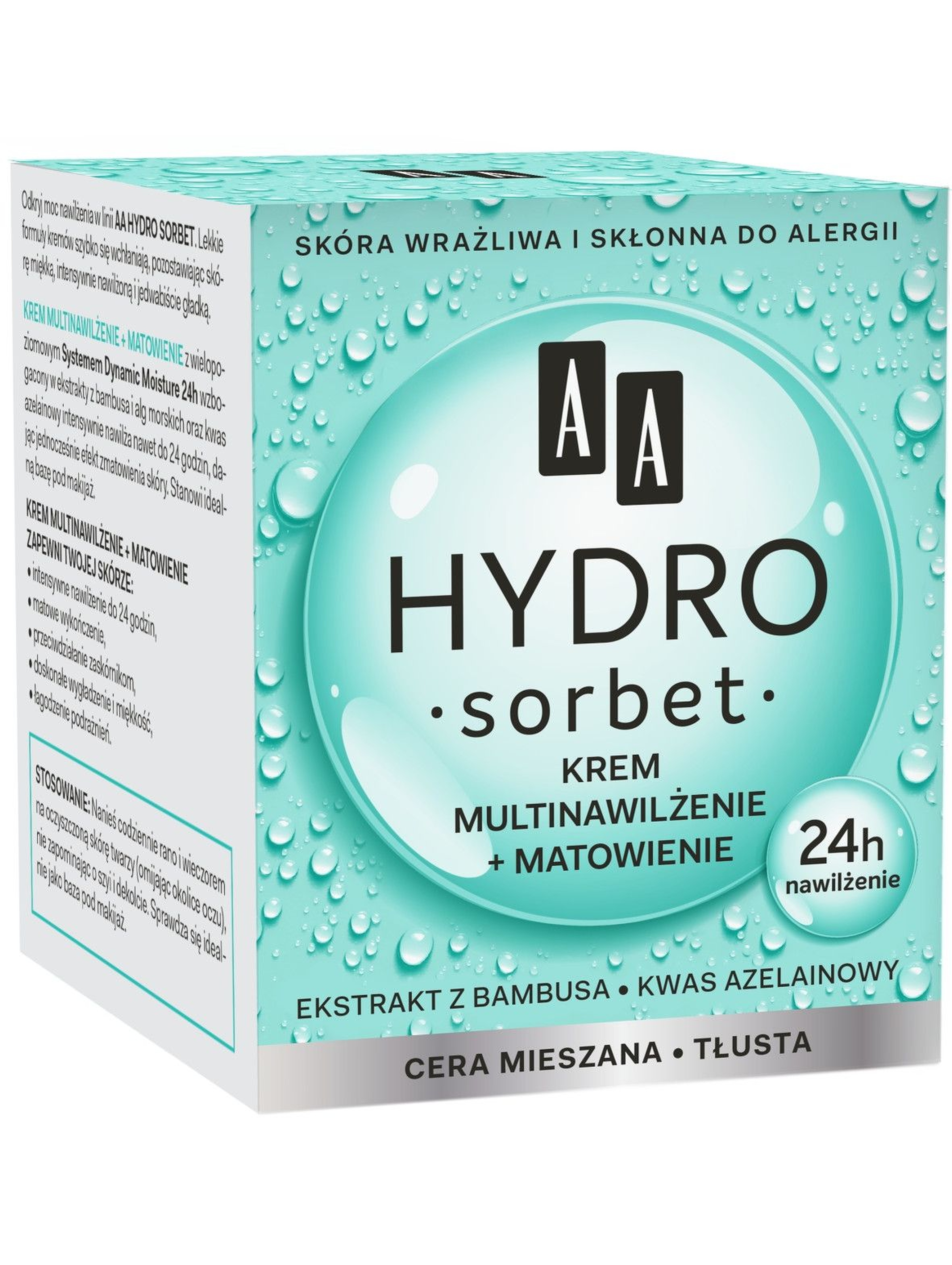 AA Hydro Sorbet krem multinawilżenie+matowienie cera mieszana/tłusta 50 ml