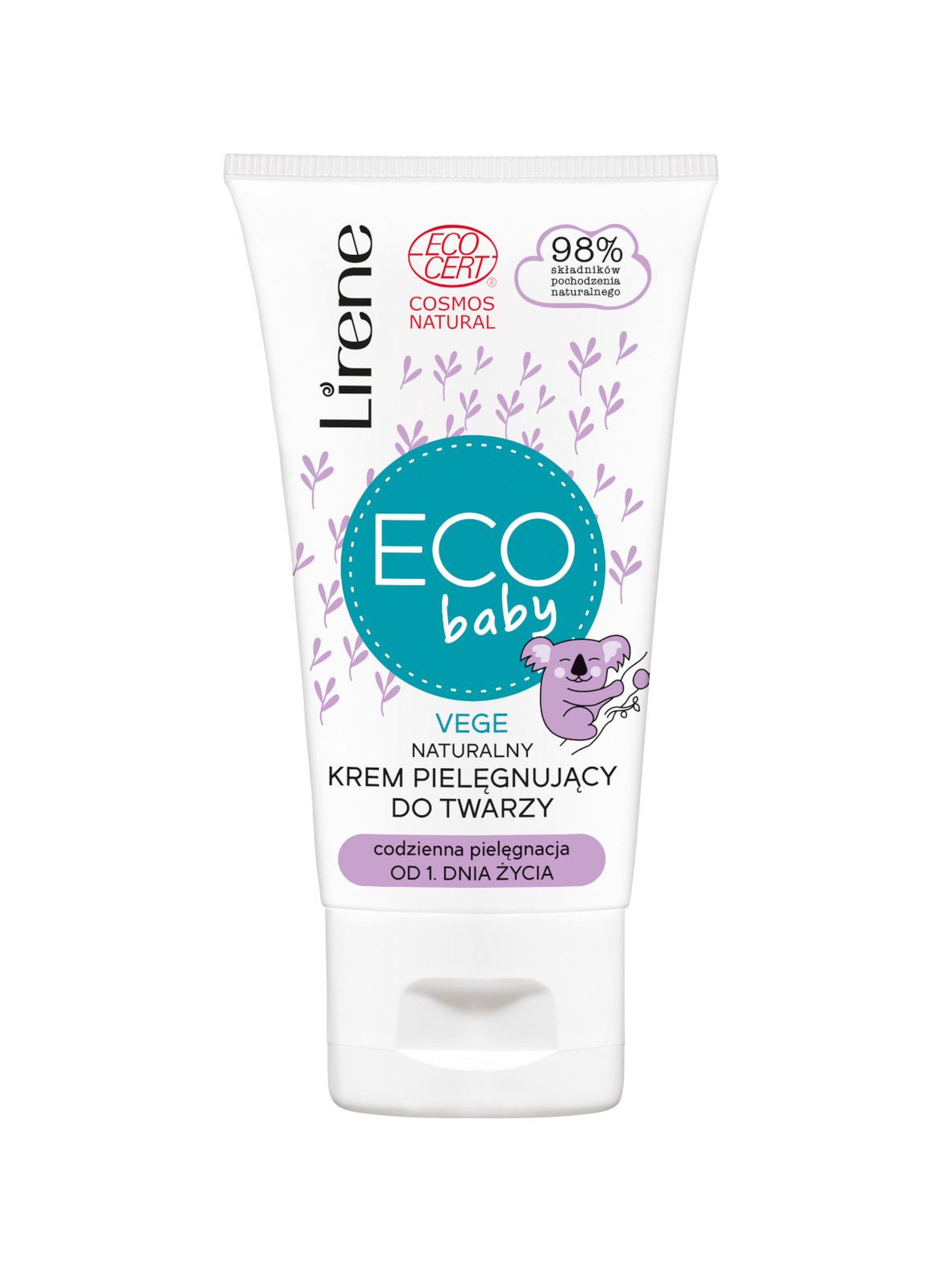 Lirene ECO BABY Naturalny krem pielęgnujący do twarzy, ECOCERT 50 ml