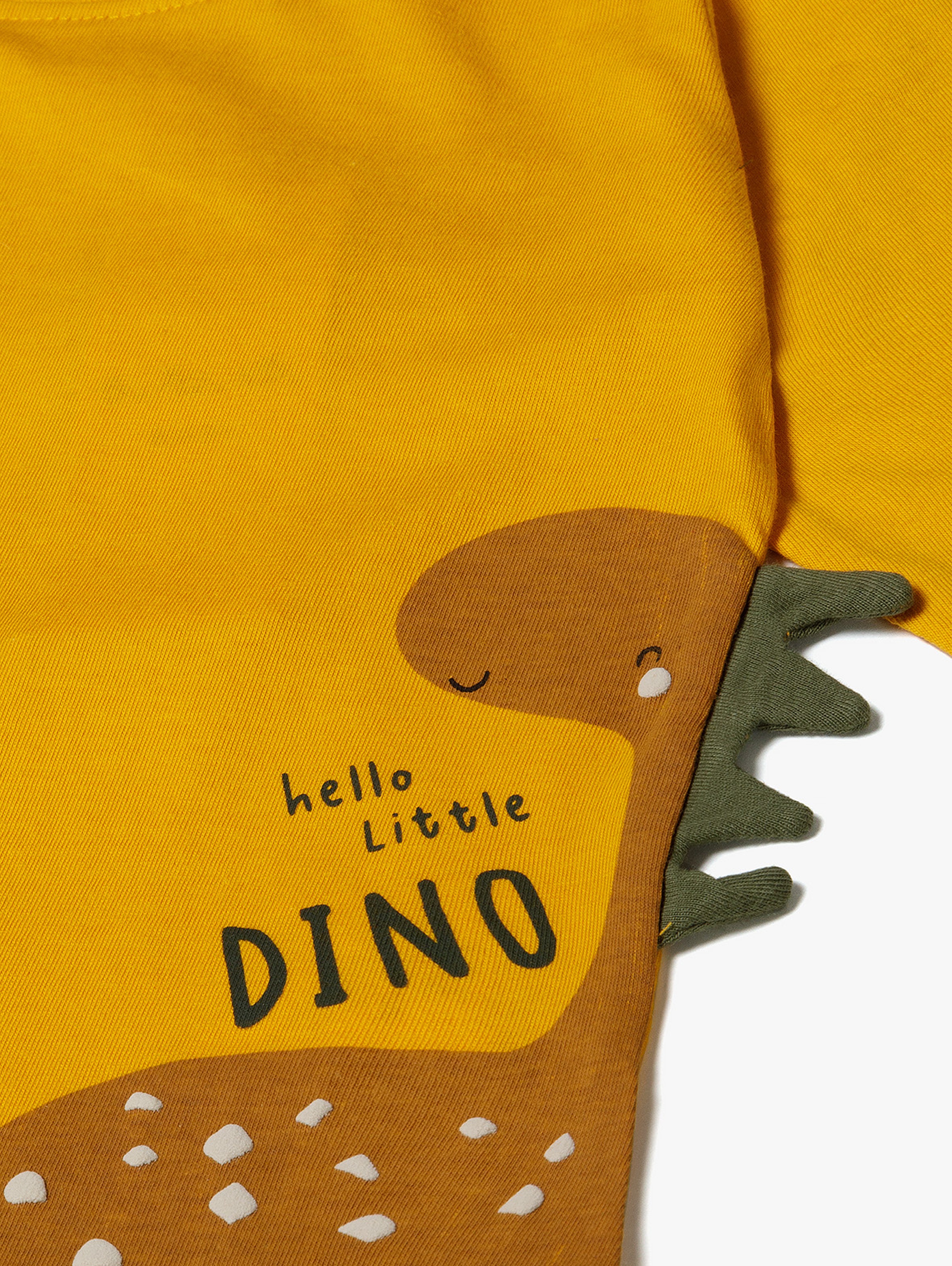 Bawełniana bluzka niemowlęca chłopięca z dinozaurem