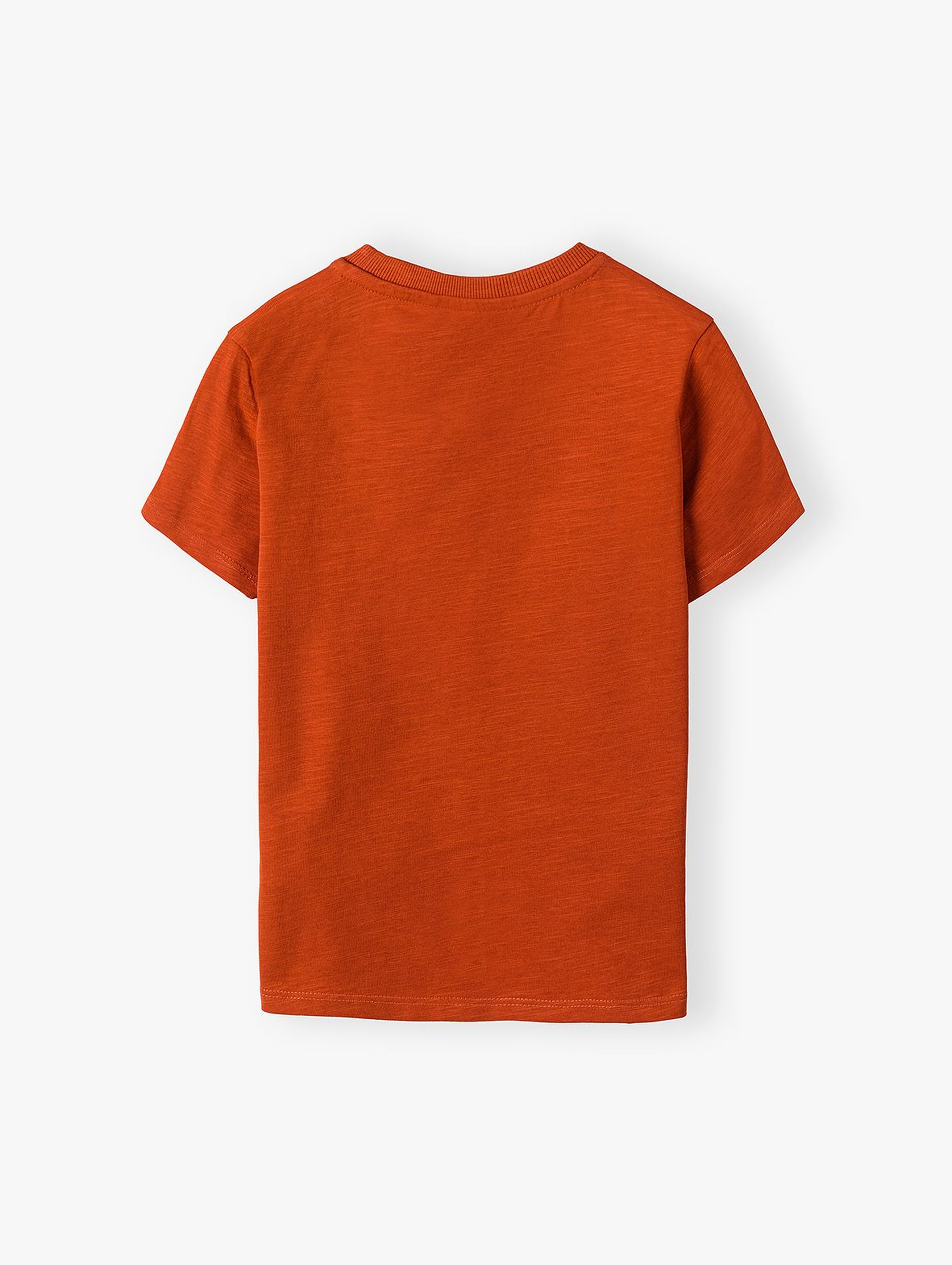 Dzianinowy T-shirt dla chłopca z miękkim nadrukiem