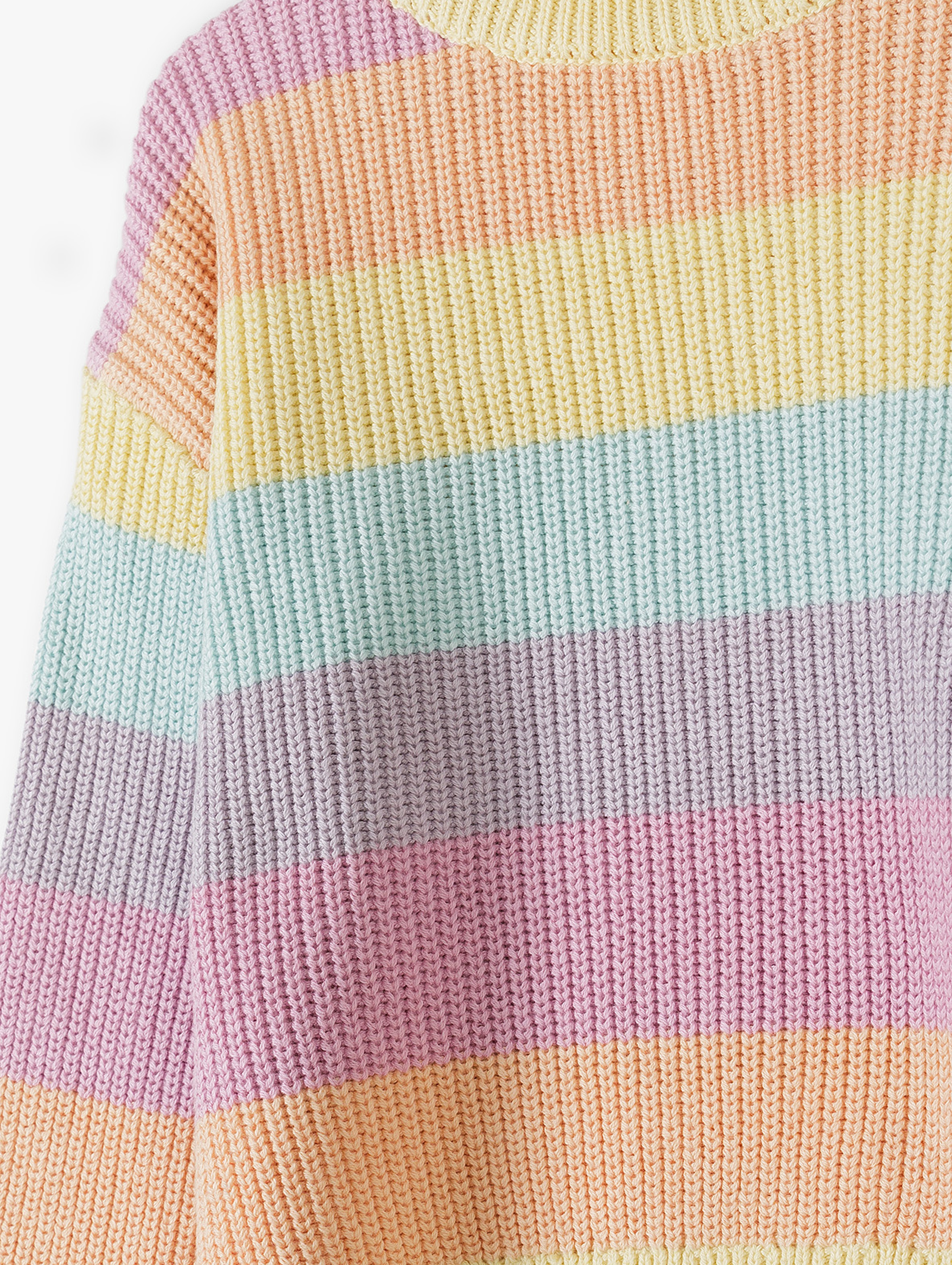 Sweter dziewczęcy w kolorowe poziome paski - 5.10.15.