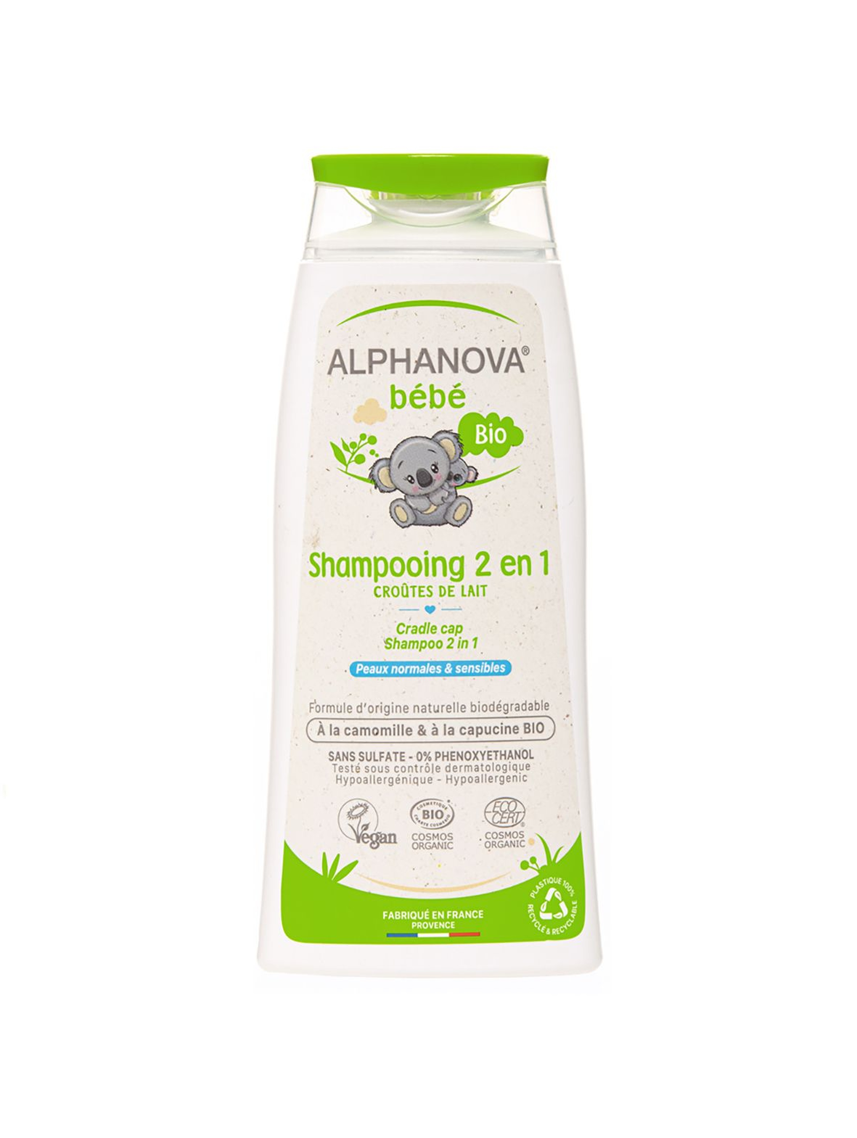 Delikatny szampon do włosów Bio dla dzieci Alphanova - 200ml
