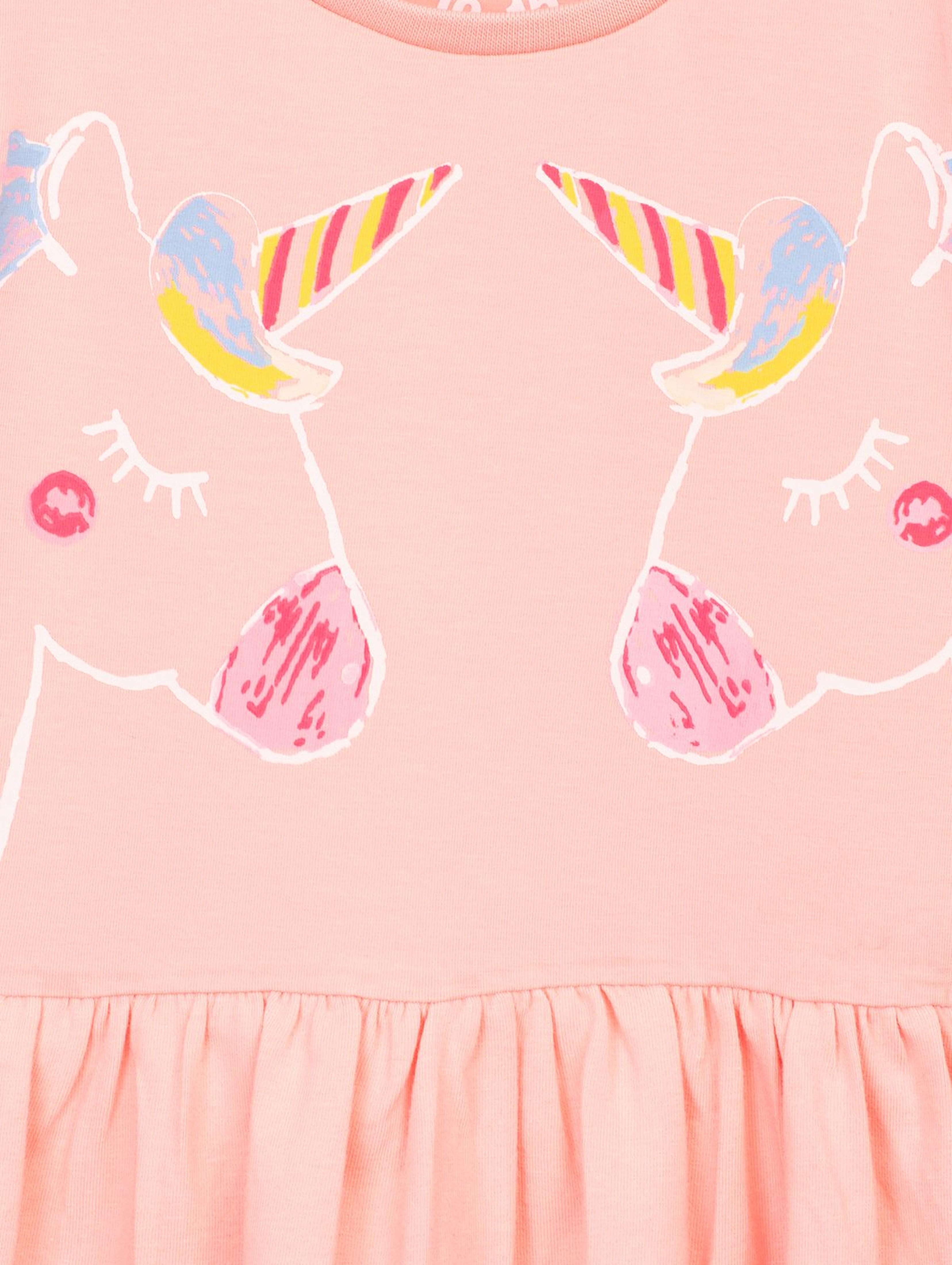 Body dla niemowlaka- różowe z jednorożcami i falbanką
