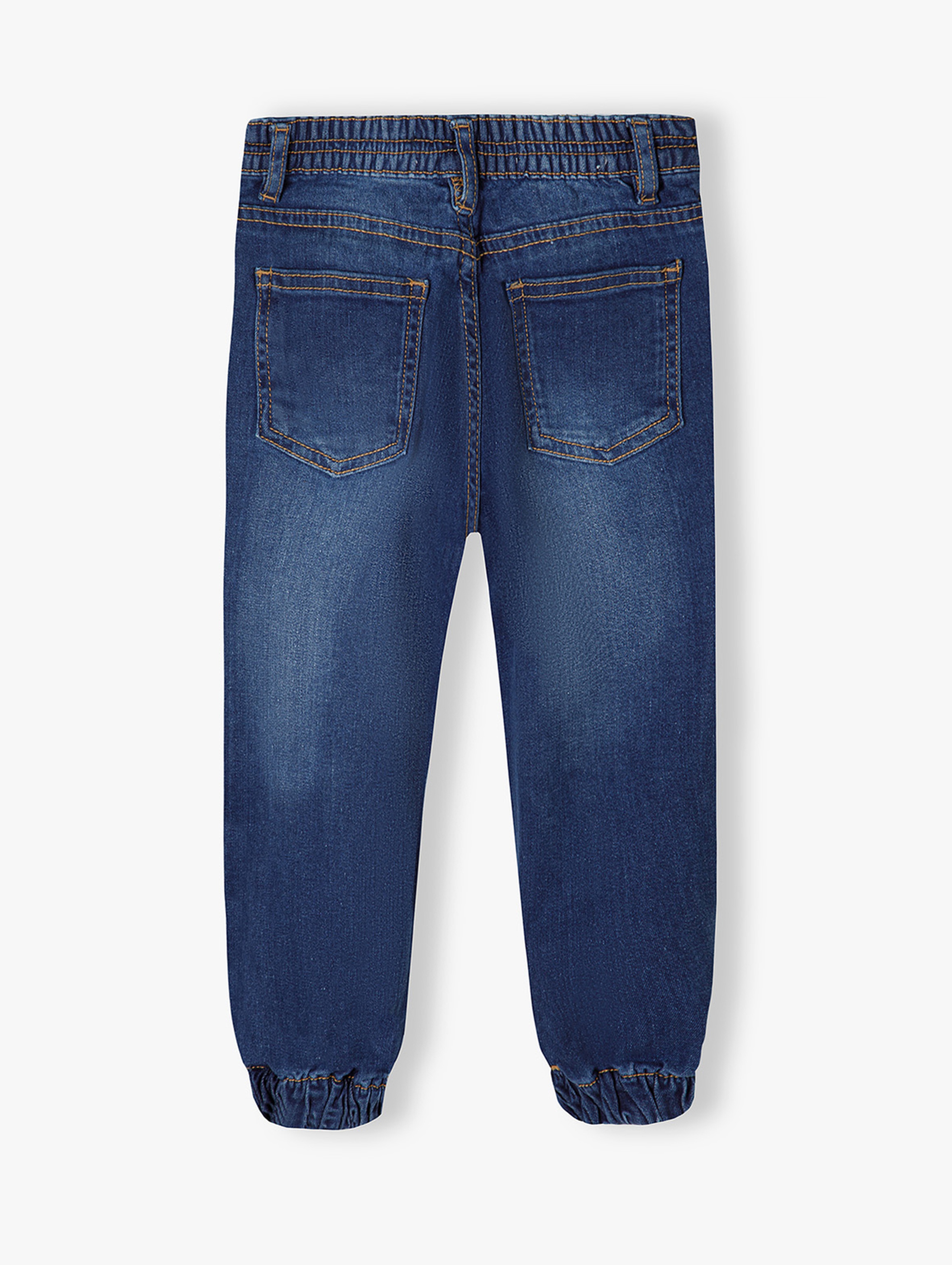 Spodnie jeansowe dla dziewczynki typu joggery - granatowe