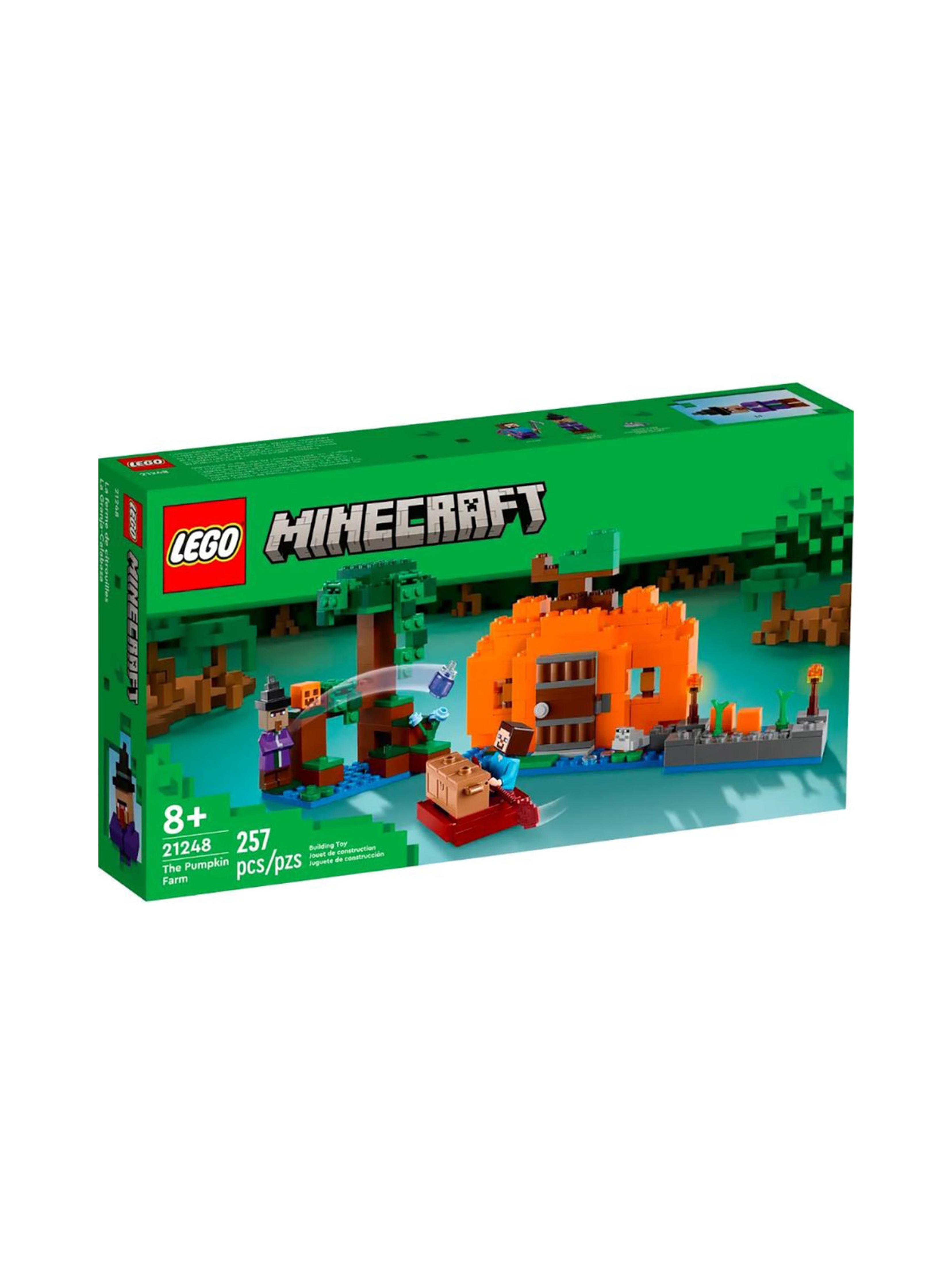 Klocki LEGO Minecraft 21248 Dyniowa farma - 257 elementy, wiek 8 +