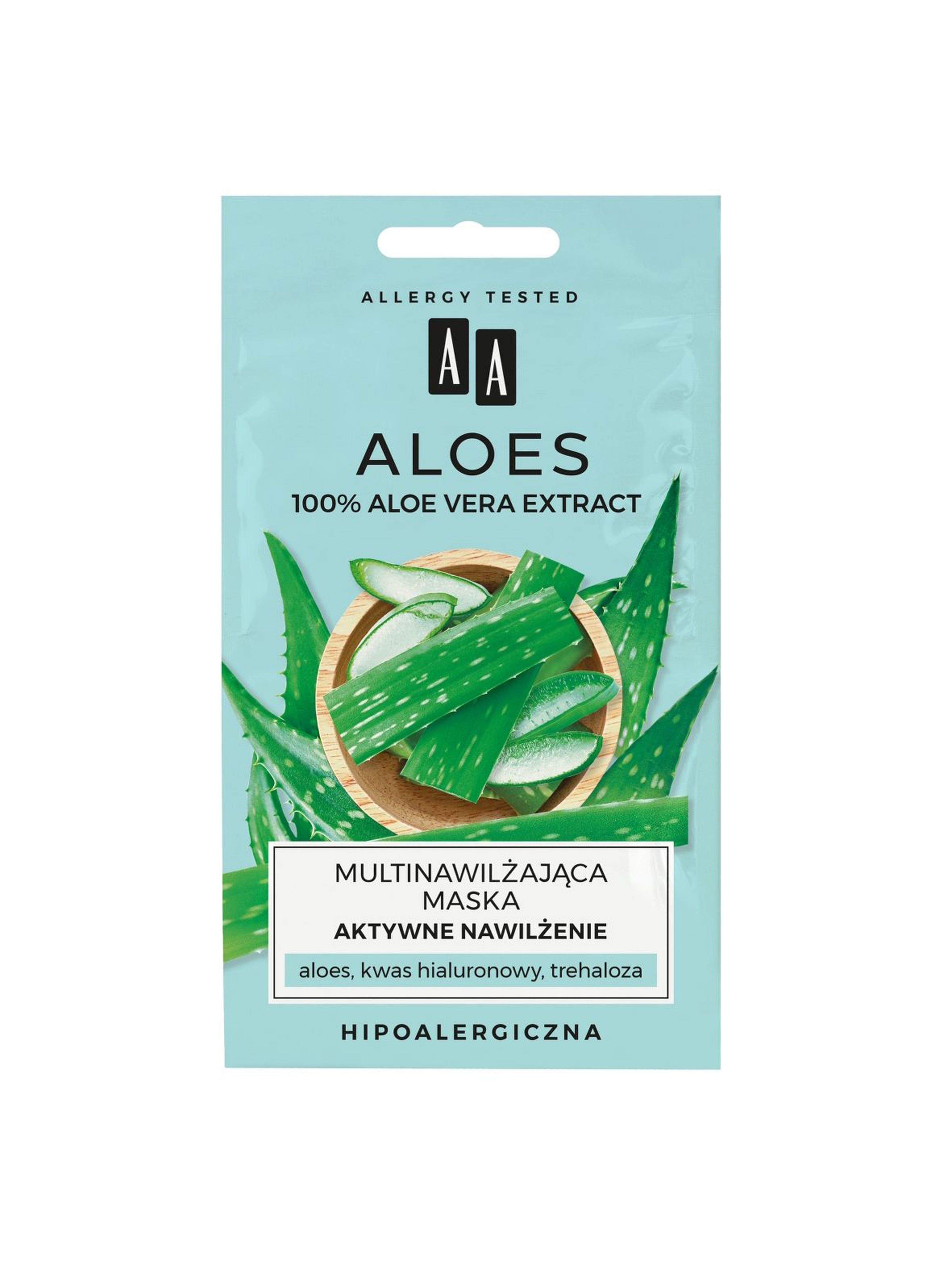 AA Aloes multinawilżająca maska aktywne nawilżenie 2x4 ml