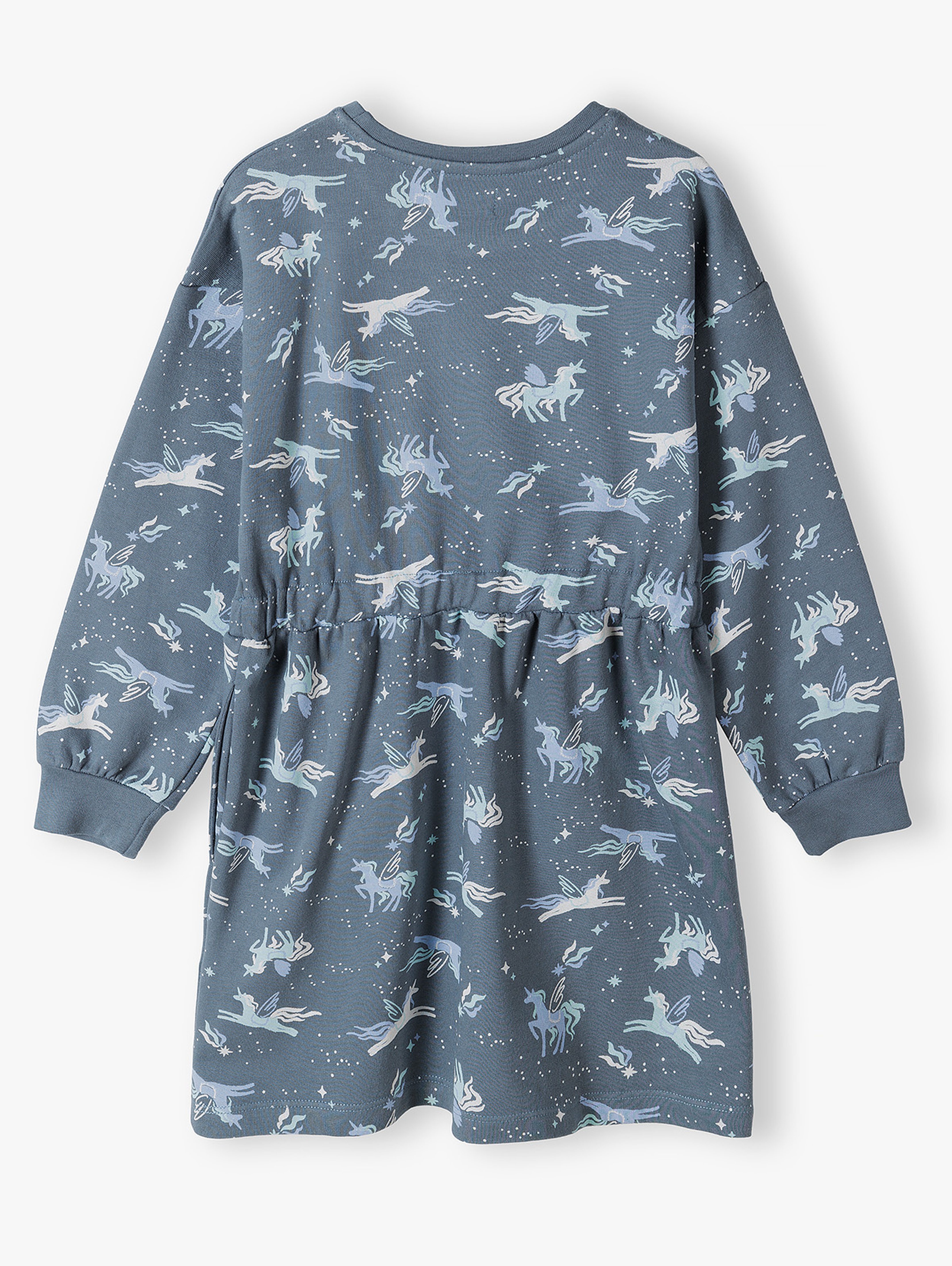 Sukienka dla dziewczynki w jednorożce - niebieska 5.10.15.