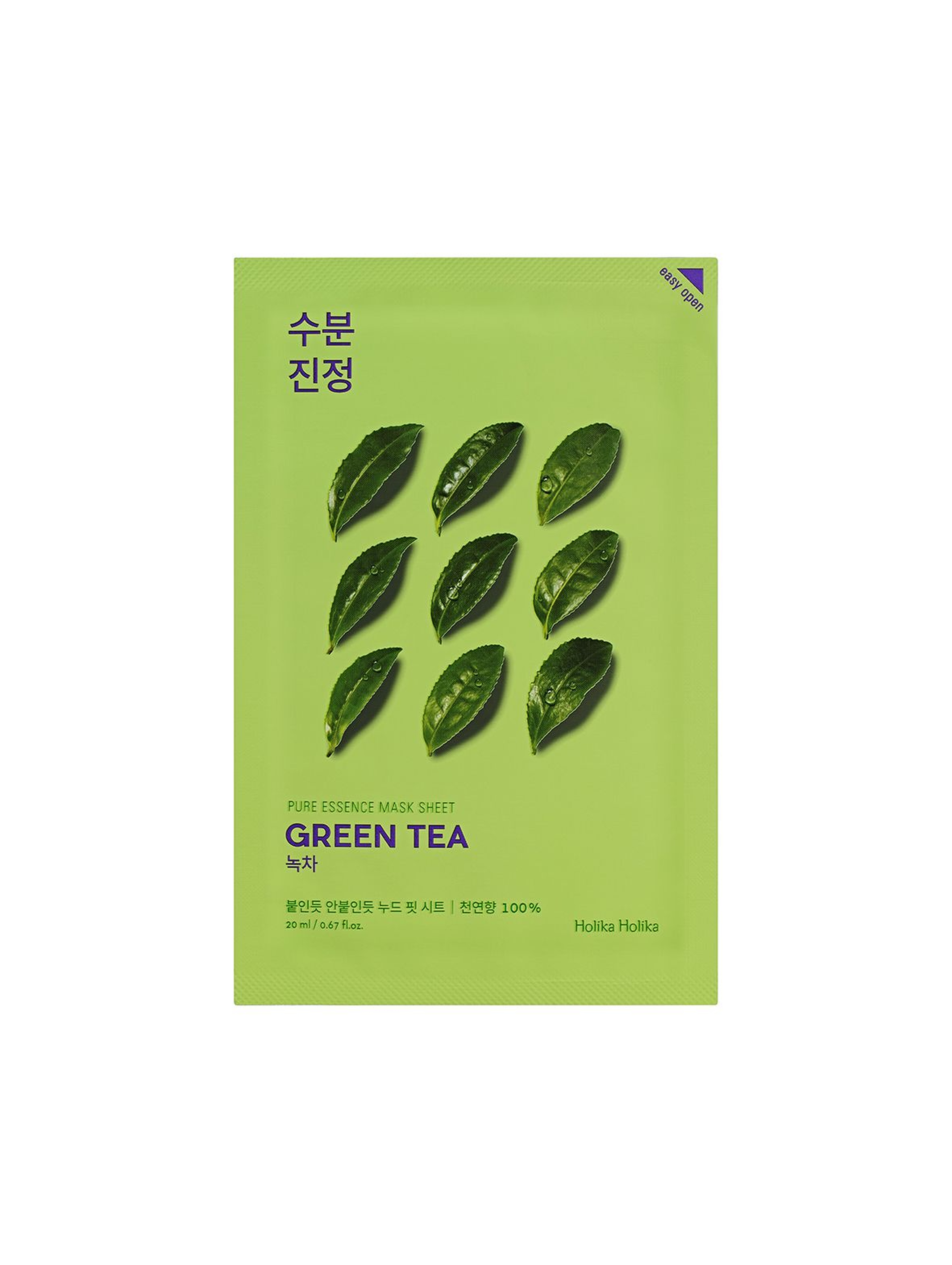 Holika Holika Pure Essence Mask Sheet - Green Tea maseczka na bawełnianej płachcie - 23 ml