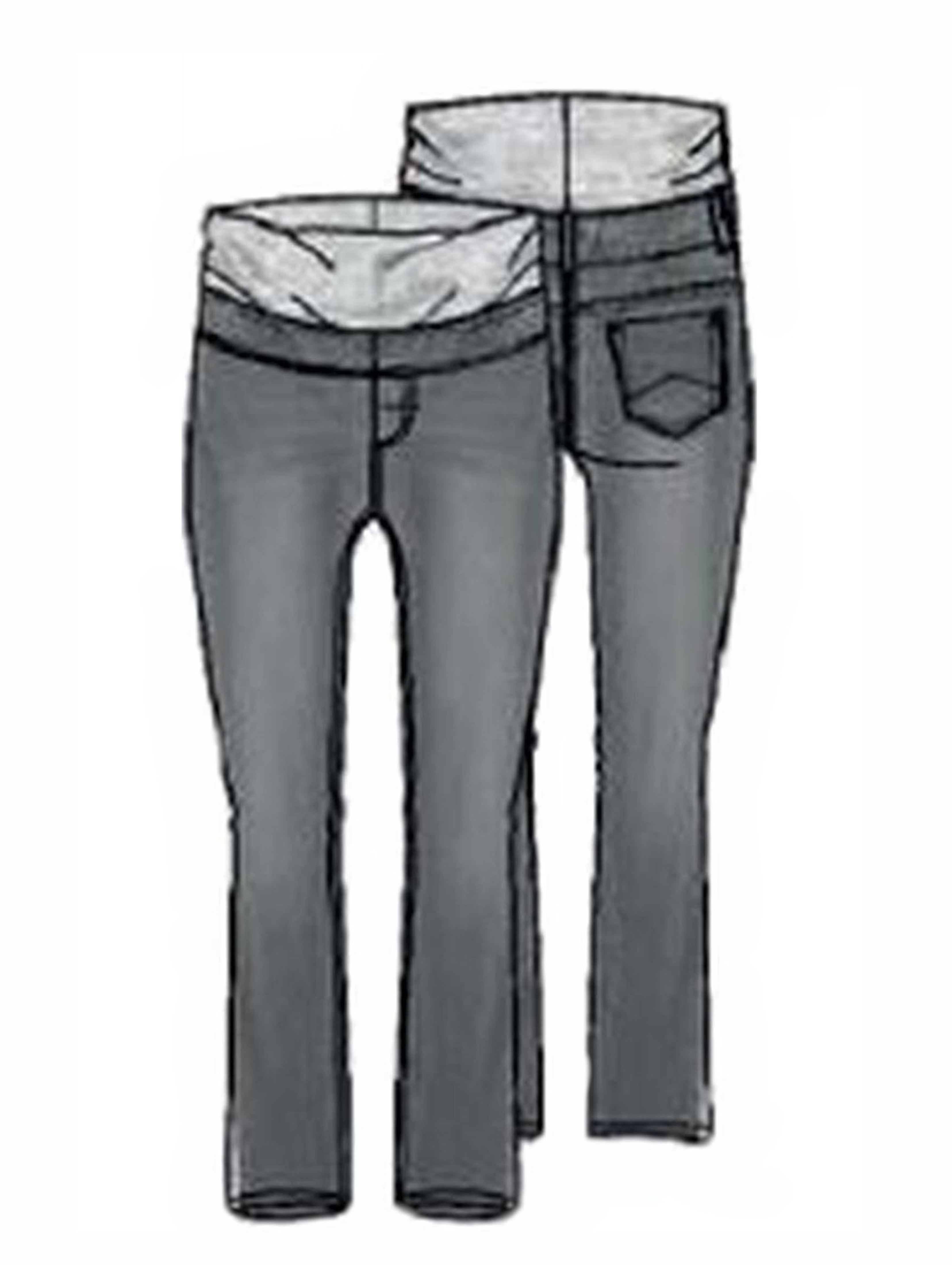 Spodnie jeansowe damskie, ciążowe, bootcut, ciemnoszare, Bellybutton