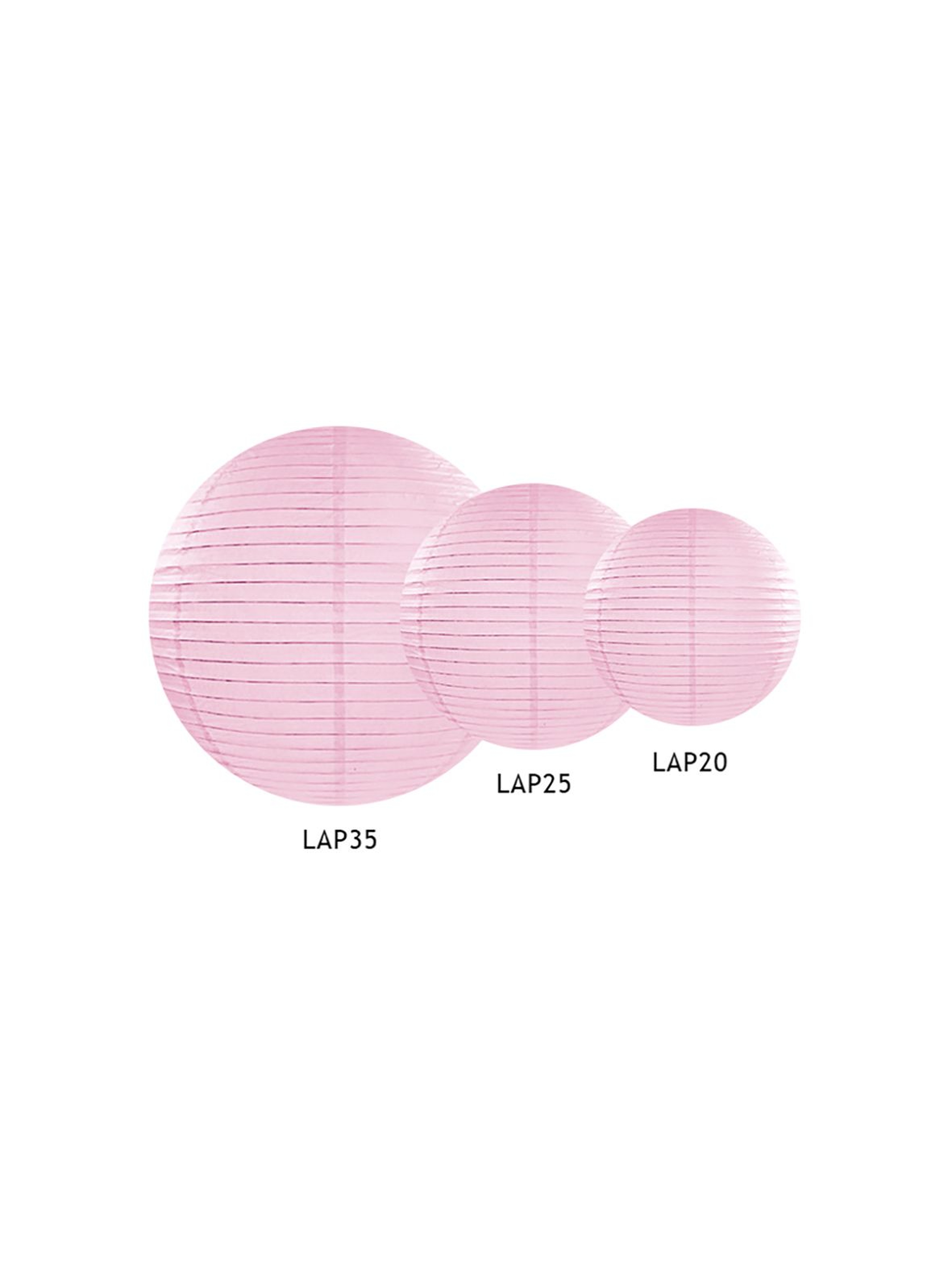 Lampion papierowy - różowy - 20cm