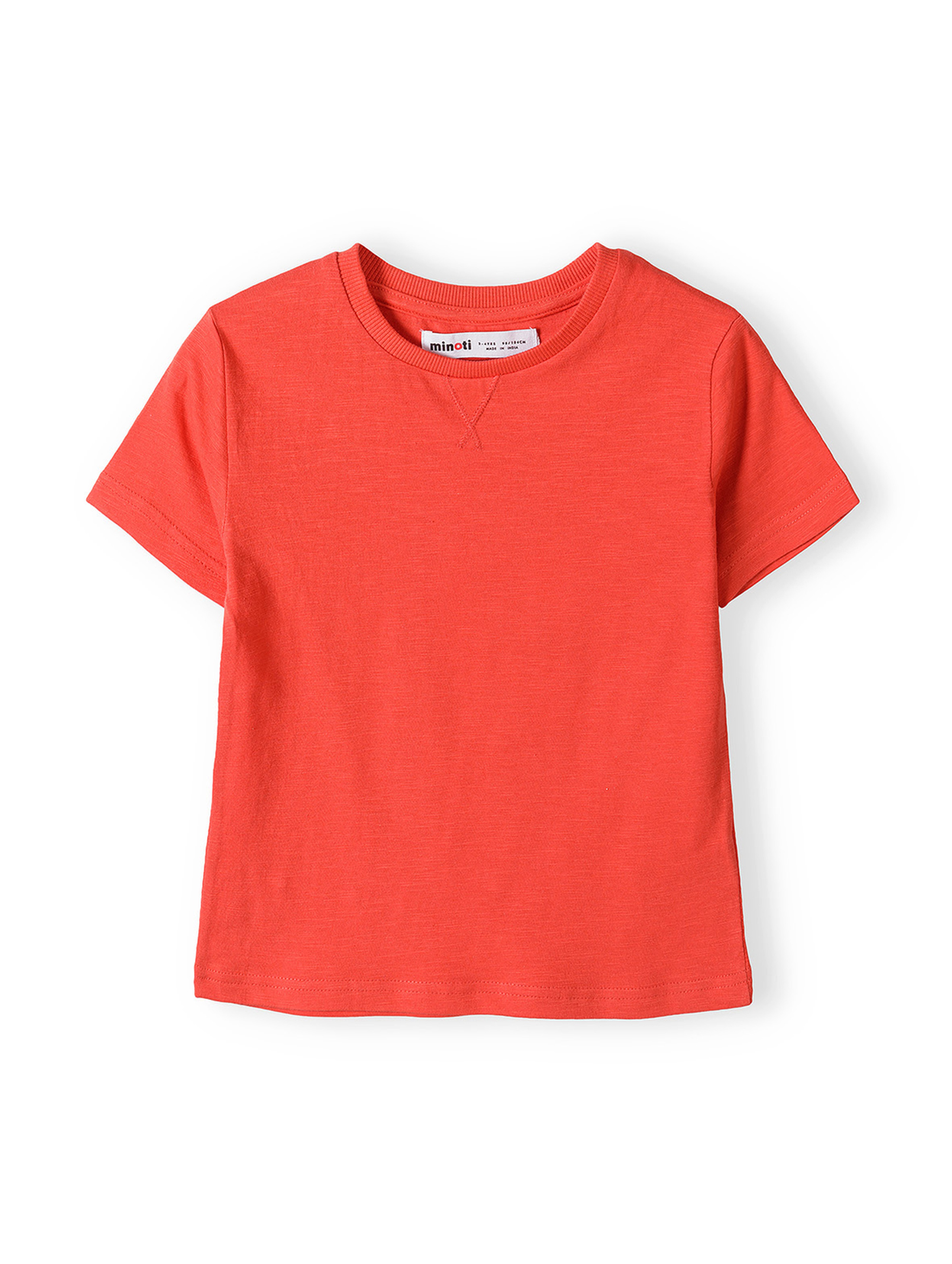 Czerwony t-shirt bawełniany basic dla niemowlaka