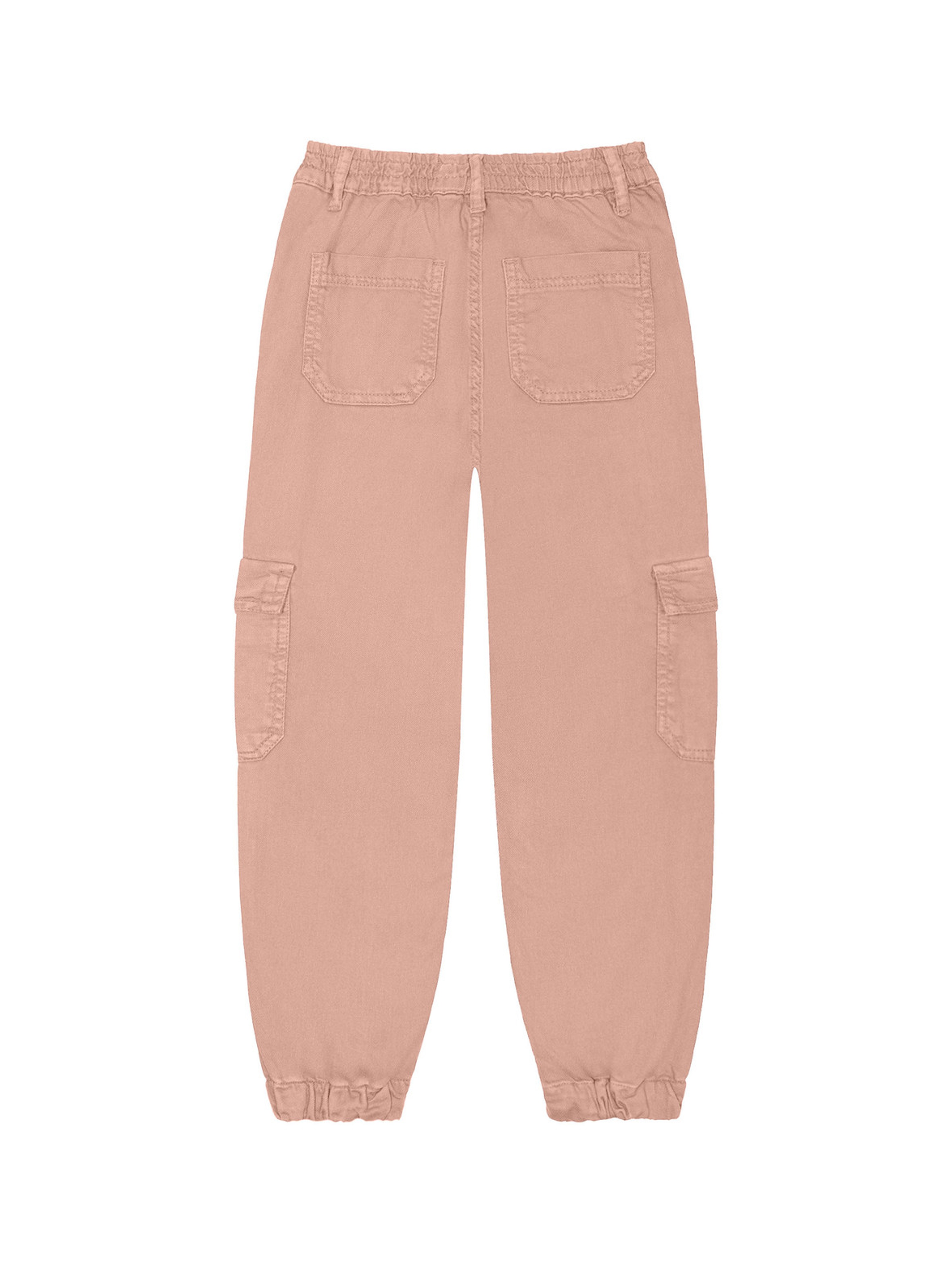 Brzoskwiniowe spodnie typu bojówki dla dziewczynki