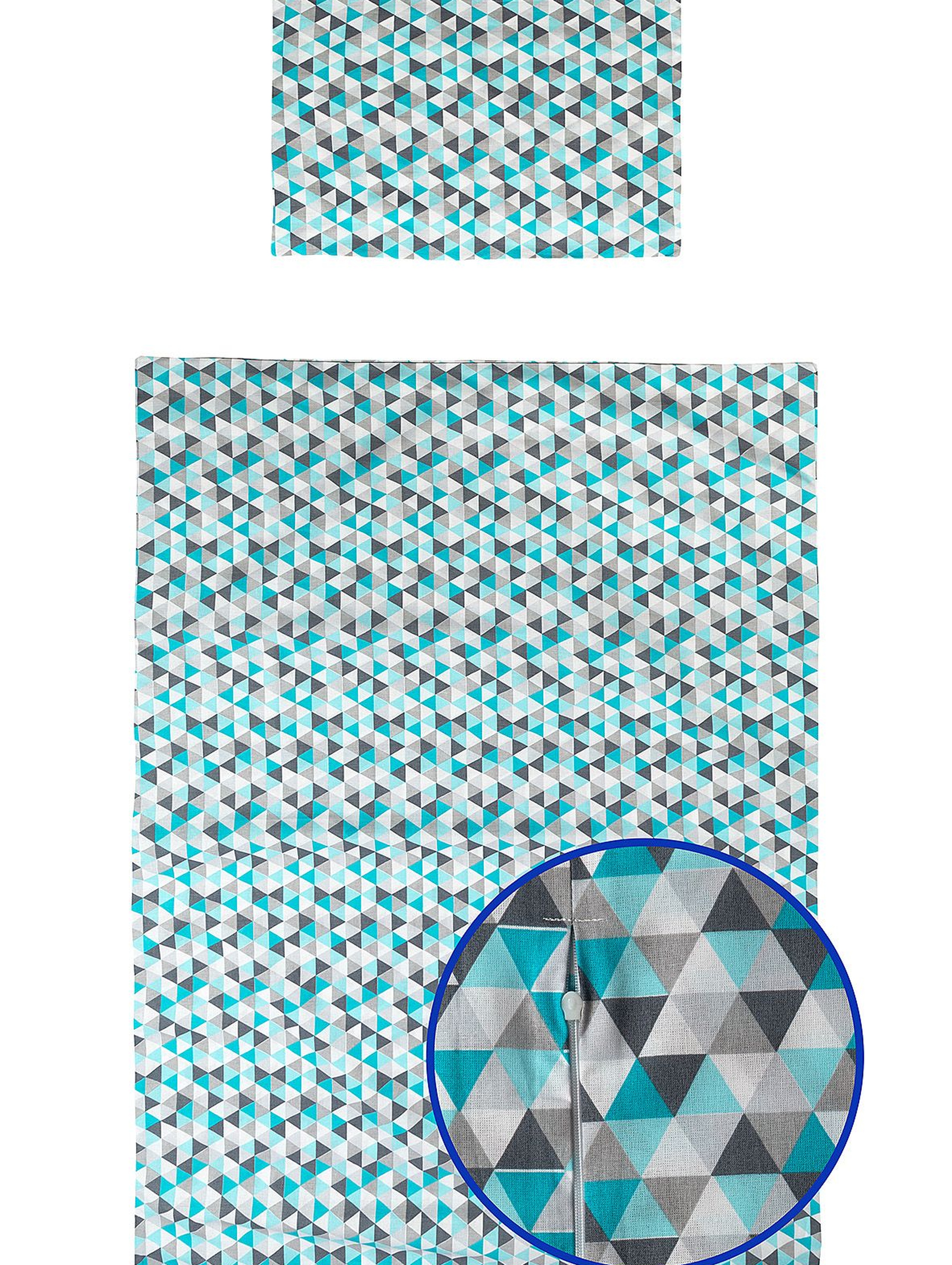 Pościel bawełniana w kolorowe trójkąty 135x100cm