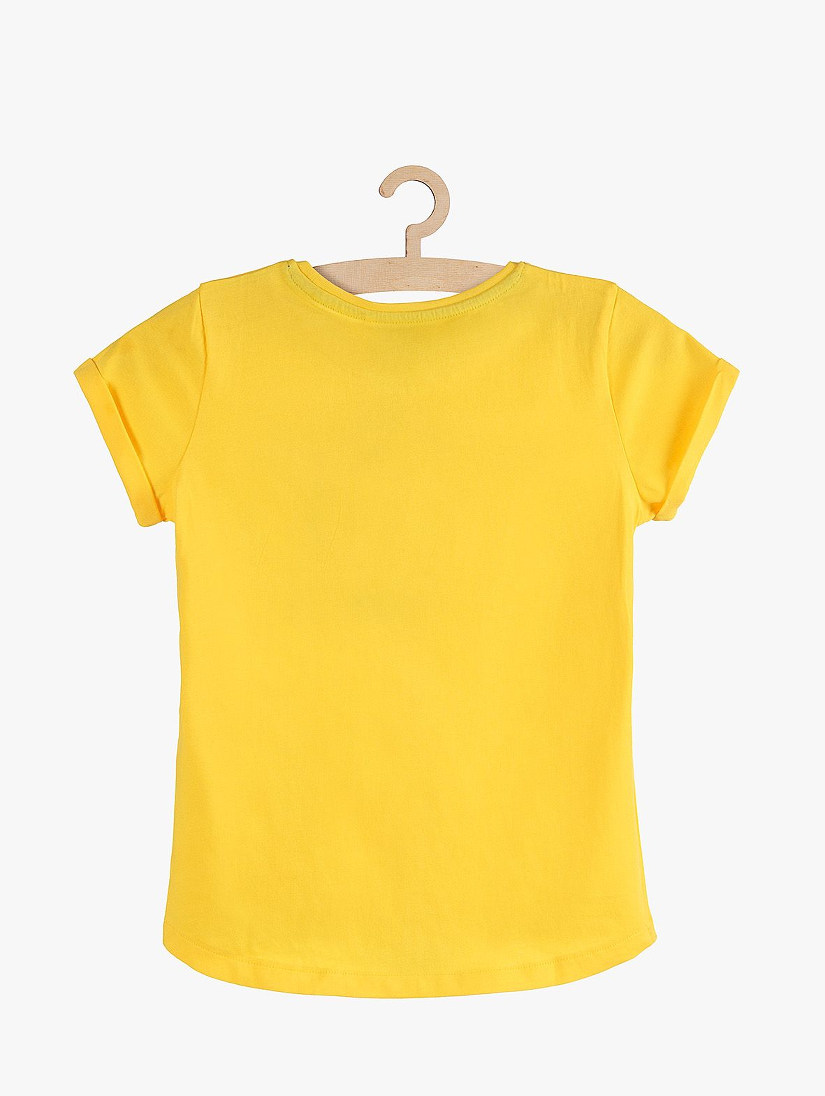 T-shirt dla dziewczynki- żółty