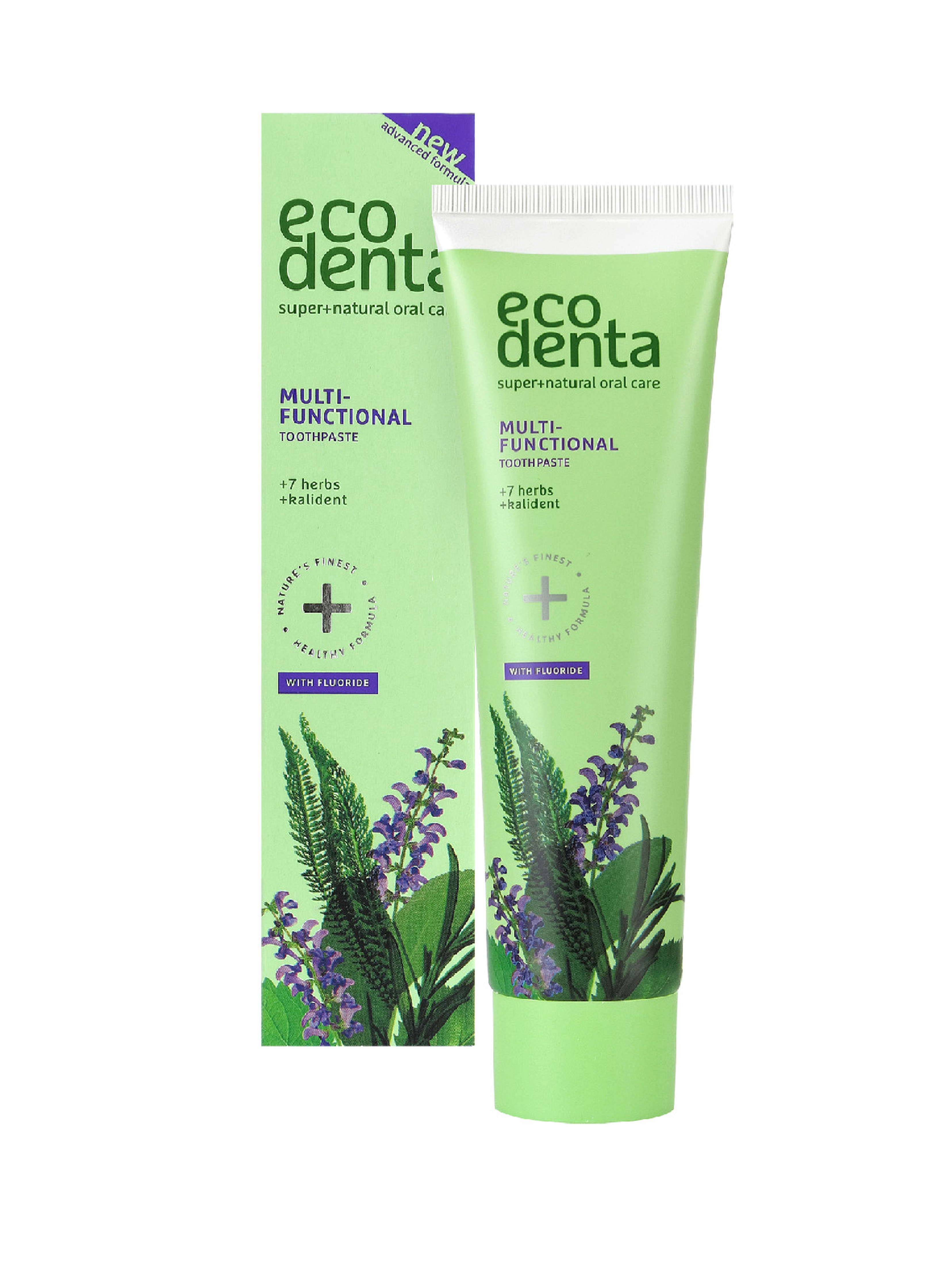 ECODENTA Green Line - Multifunkcyjna pasta do zębów z wyciągiem z 7 ziół i fluorem 100ml