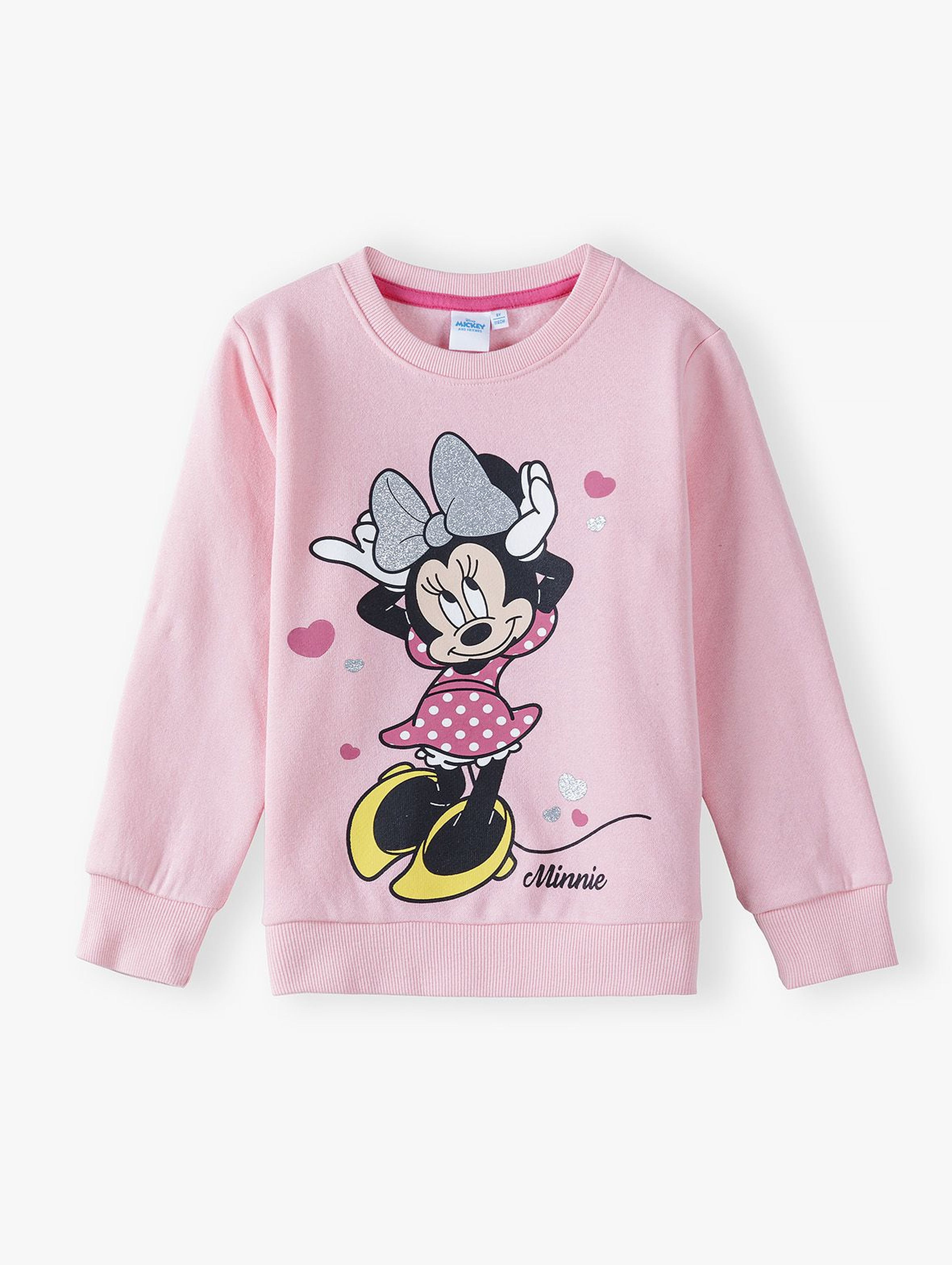 Bluza dresowa dziewczęca różowa Myszka Minnie