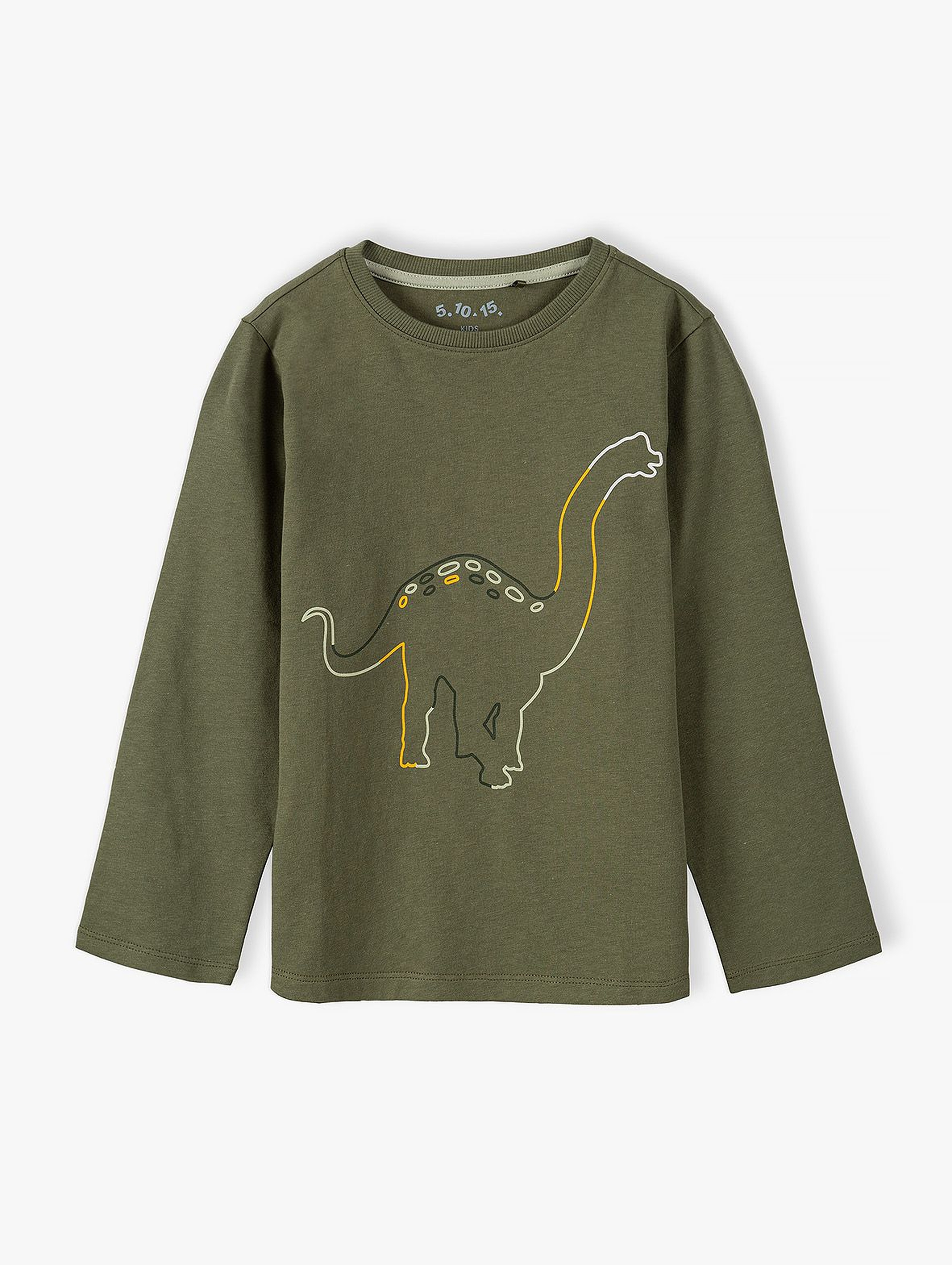 Bawełniana bluzka chłopięca z długim rękawem Dino